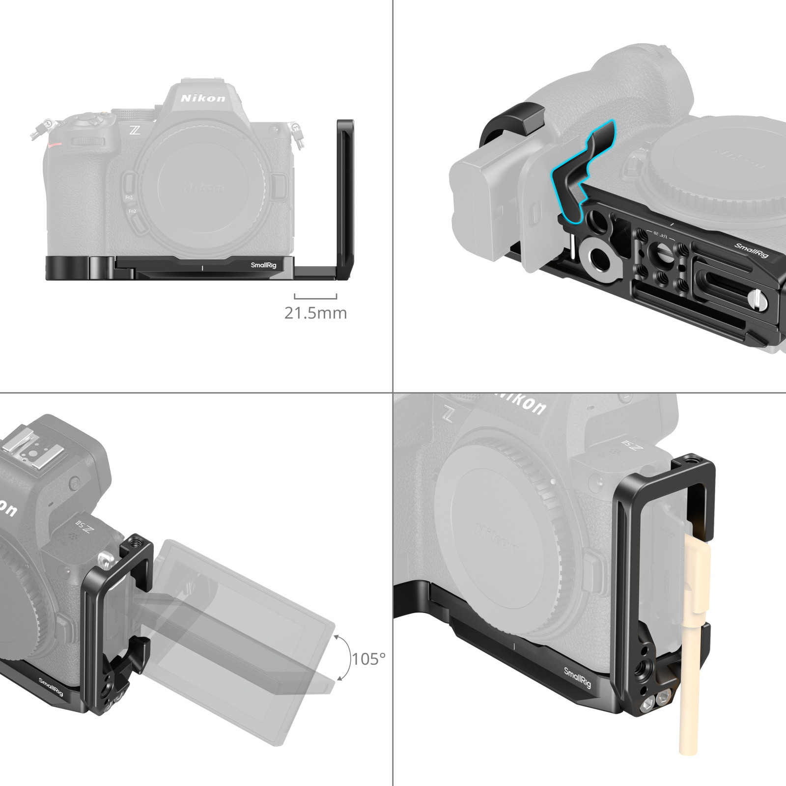 SmallRig L-Shaped Mount Plate for Nikon Z5II 5256
