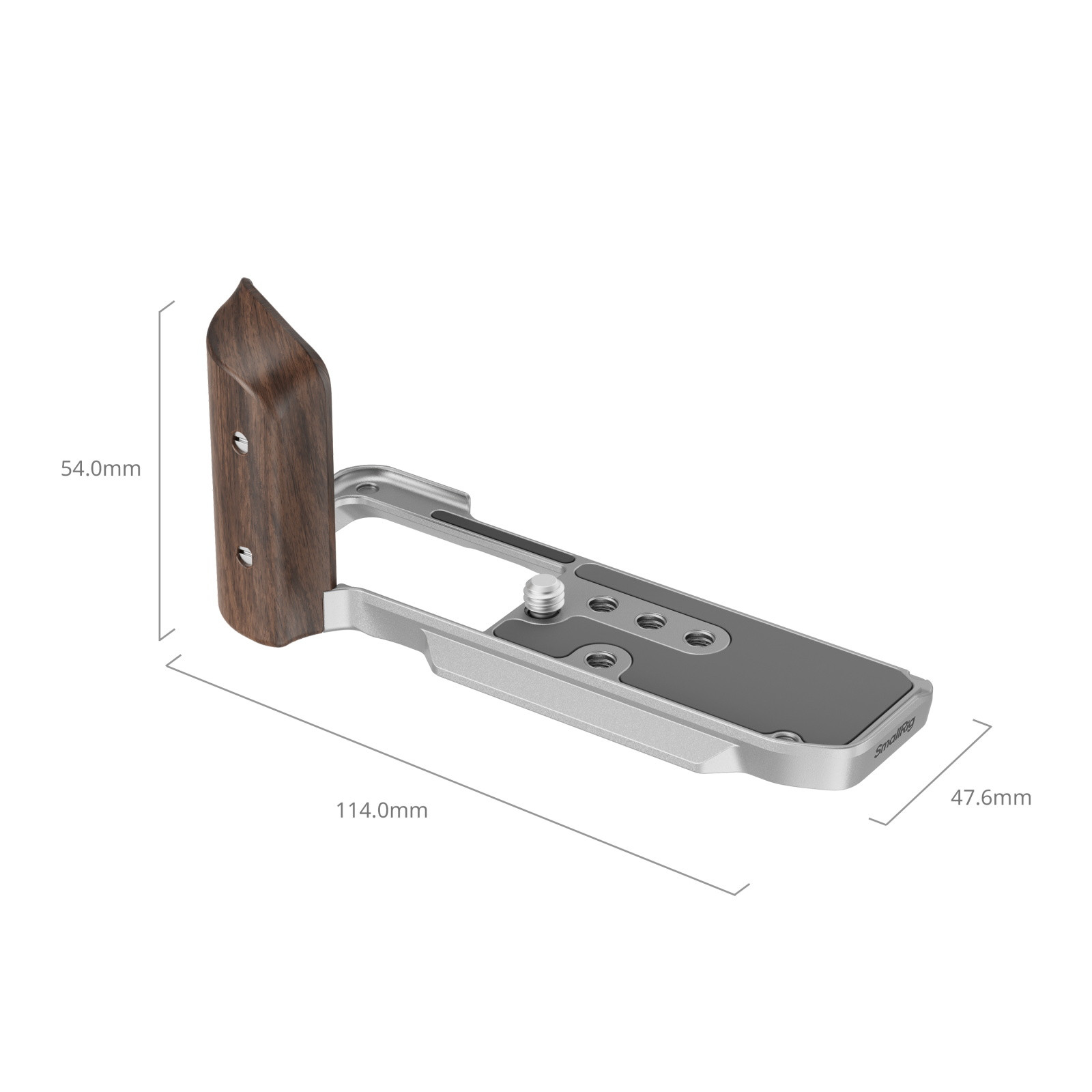 SmallRig L-Shape Mount Plate with Wooden Handle for FUJIFILM X-M5 (Silver) 5261