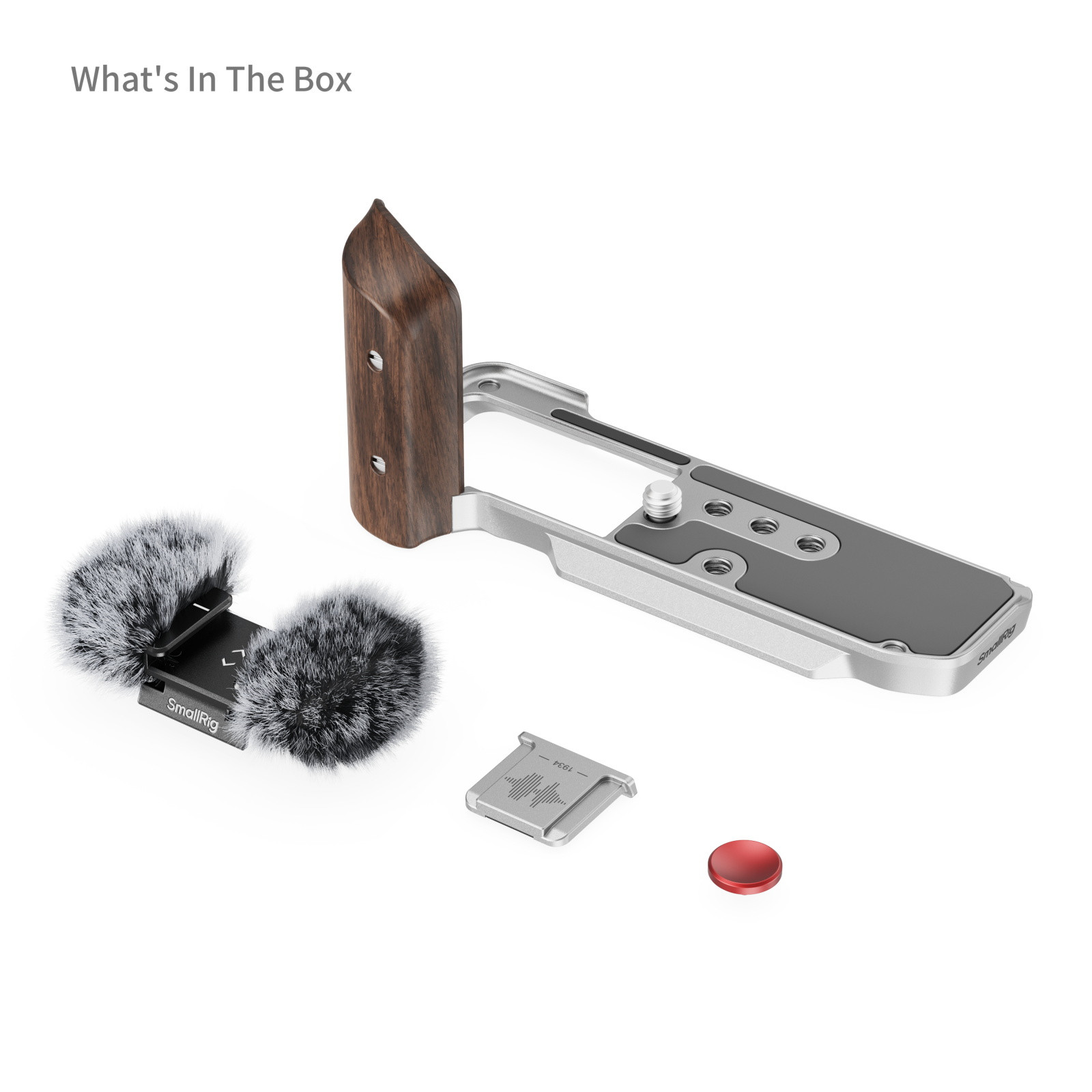 SmallRig L-Shape Mount Plate with Wooden Handle for FUJIFILM X-M5 (Silver) 5261