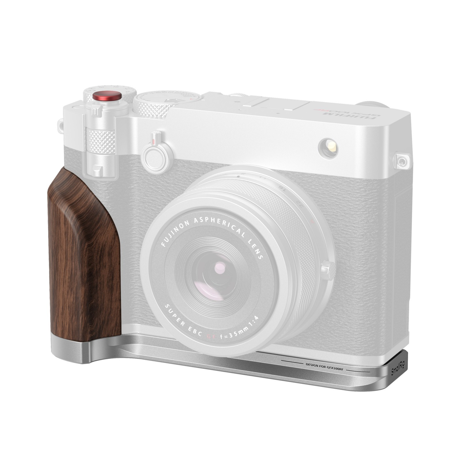 SmallRig L-Shape Mount Plate with Wooden Handle for FUJIFILM GFX100RF (Silver) 5265