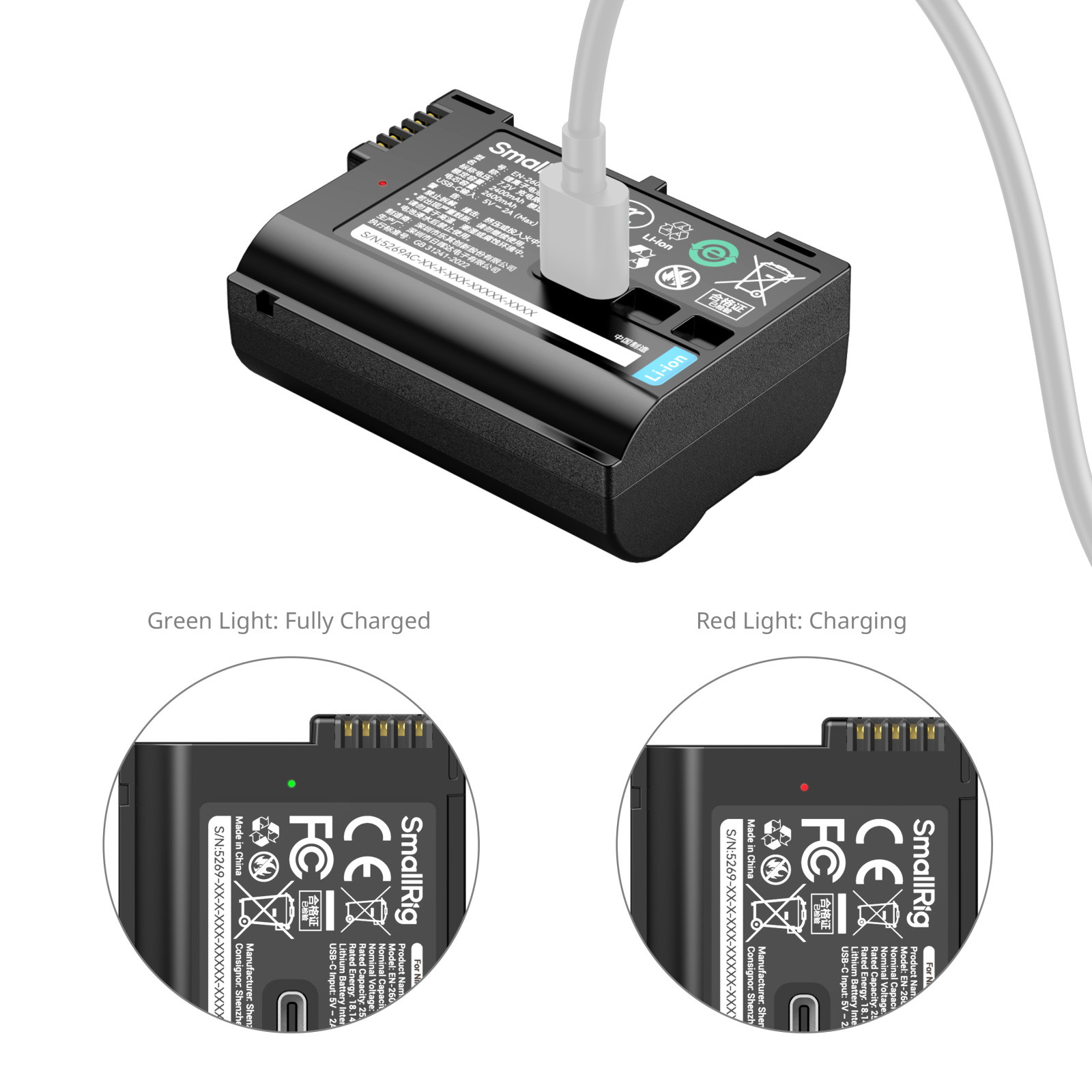 SmallRig USB-C Camera Battery for Nikon EN-EL15c 5269