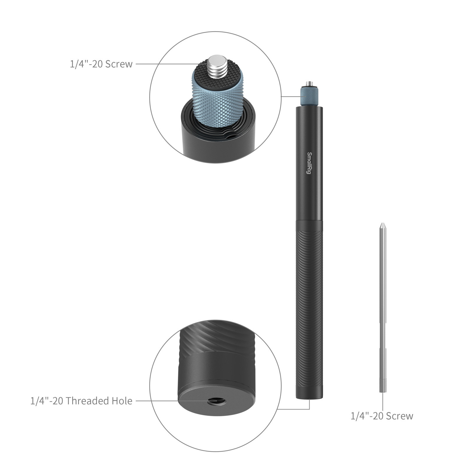 SmallRig Selfie Stick for Action Cameras (150cm / 59in) 5270