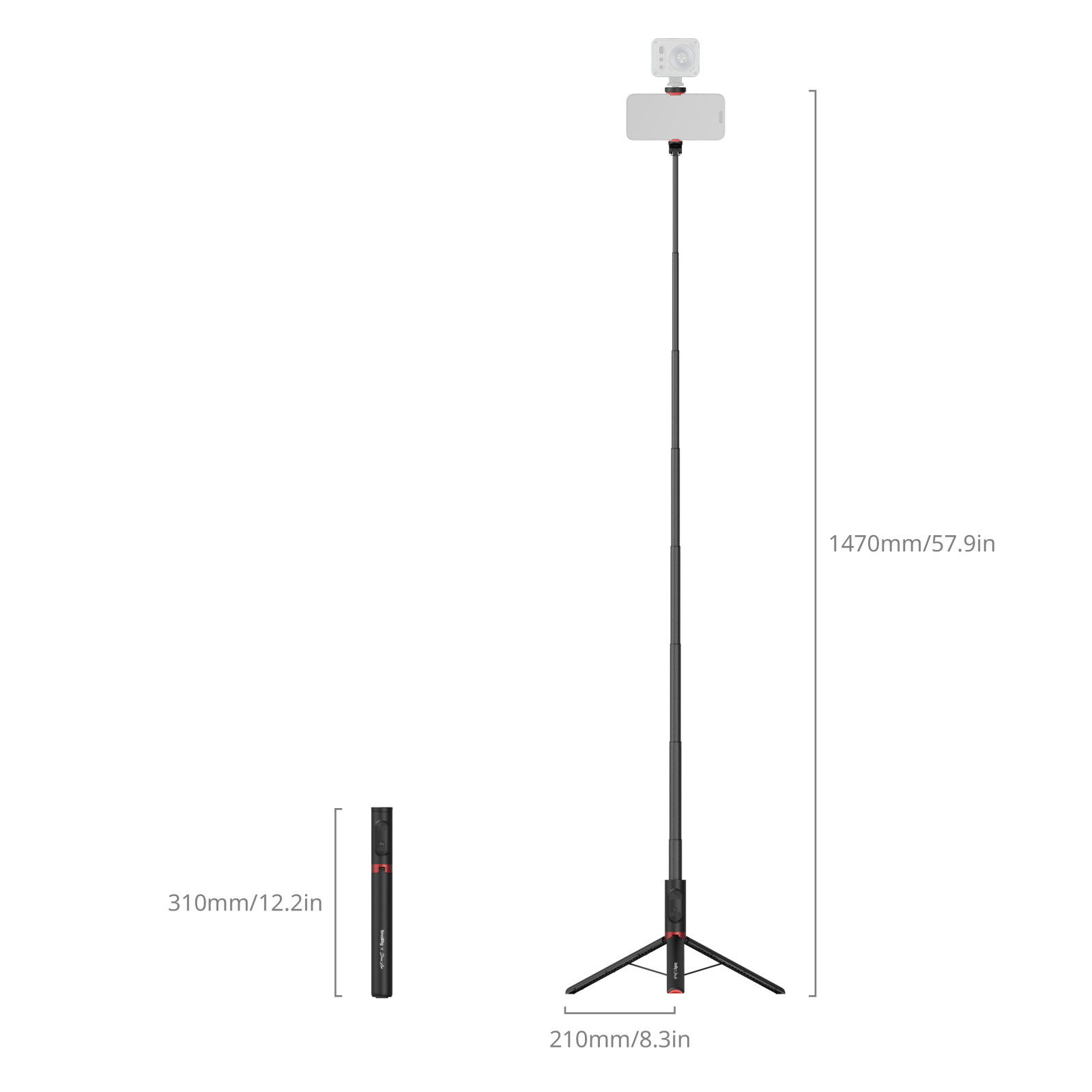 SmallRig x Drex Lee Boom Selfie Stick ST30 Lite (Black) 5292