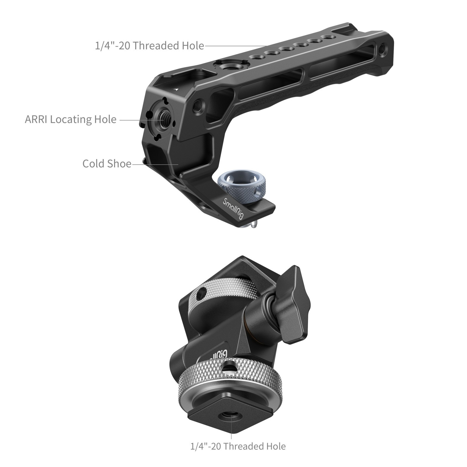 SmallRig Top Handle with Monitor Support Kit (Compatible with Cold Shoe) 5322