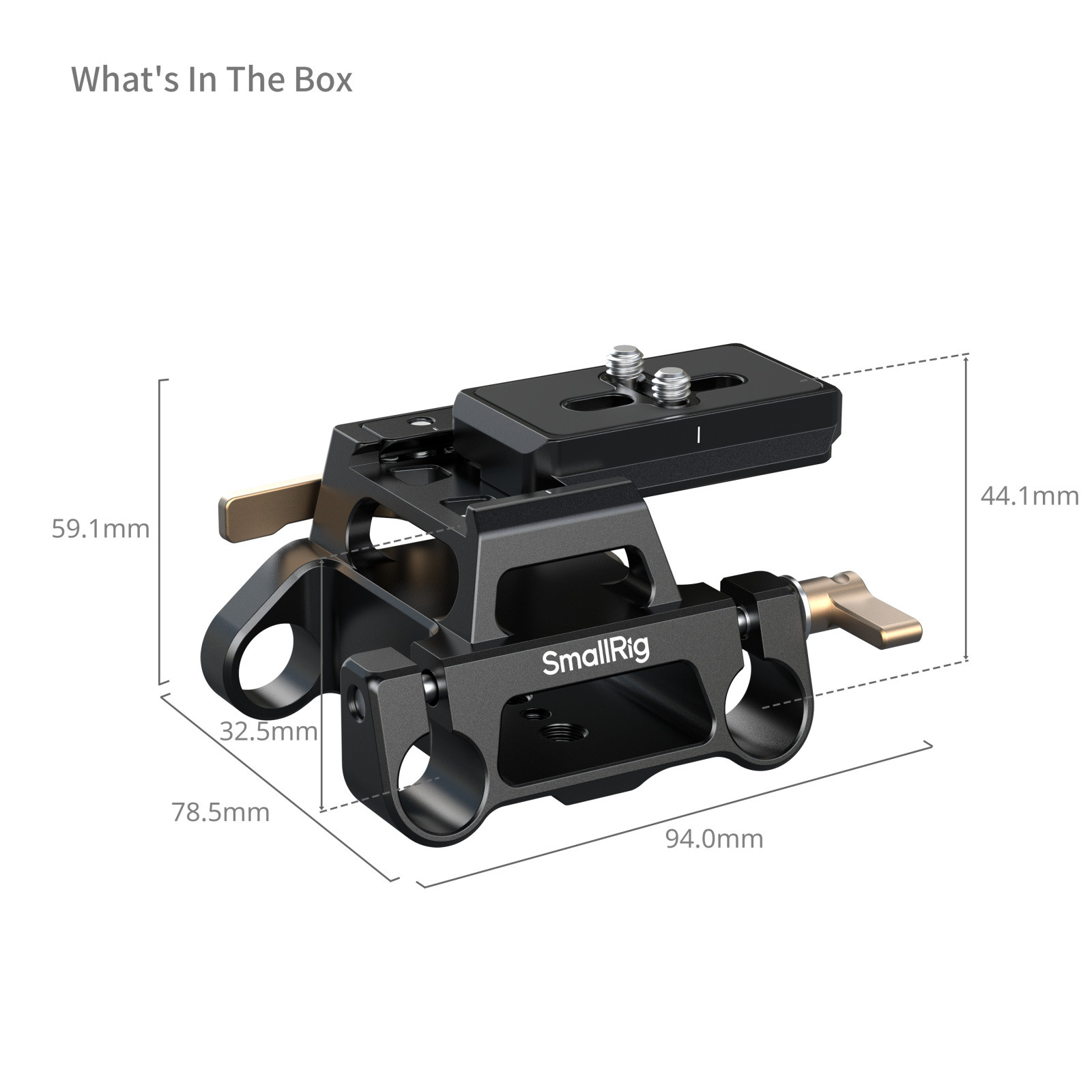 SmallRig Arca-Type Mount Plate Kit with 15mm Dual Rod Clamp 5365