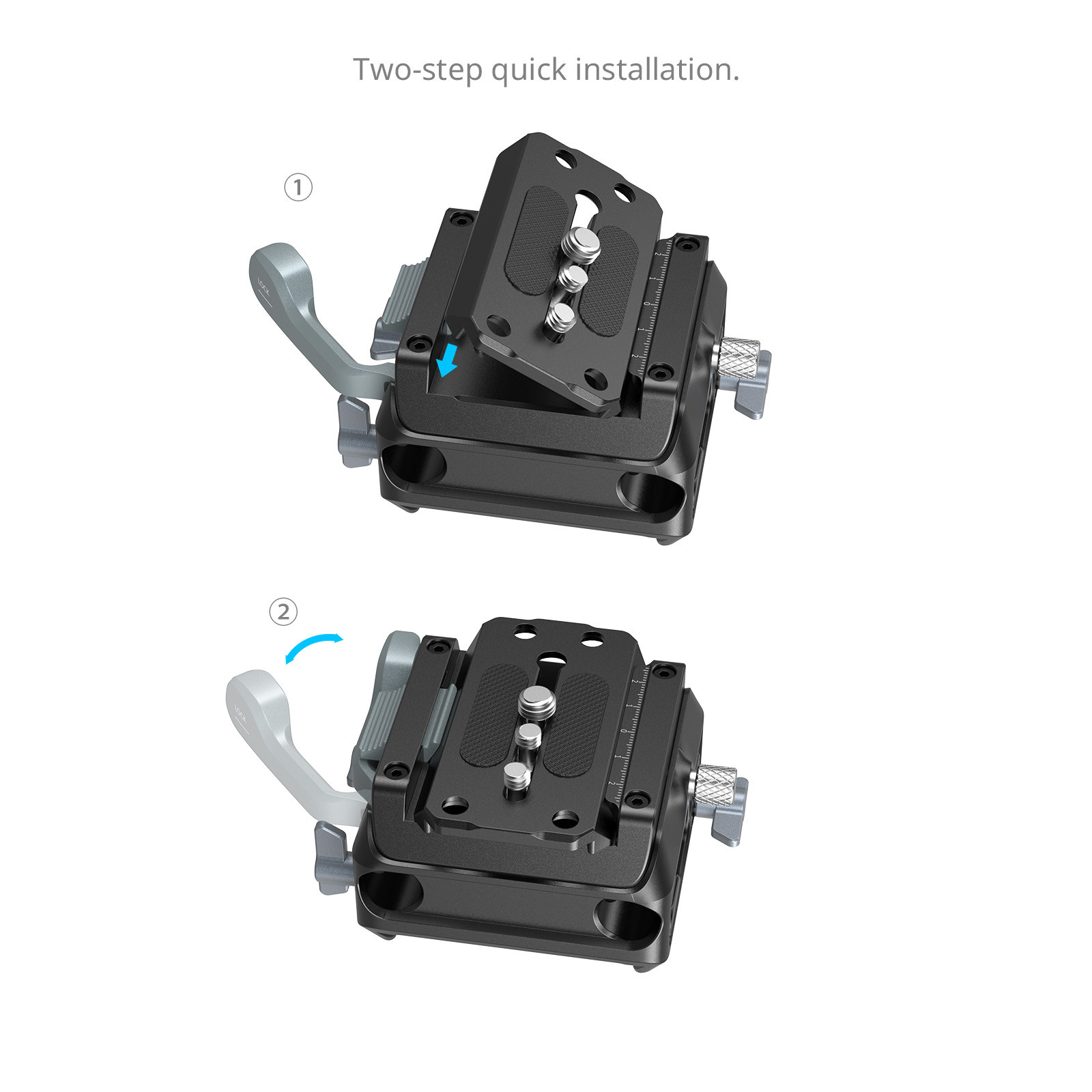 SmallRig Manfrotto-Type Mount Plate Kit with 15mm Dual Rod Clamp 5366