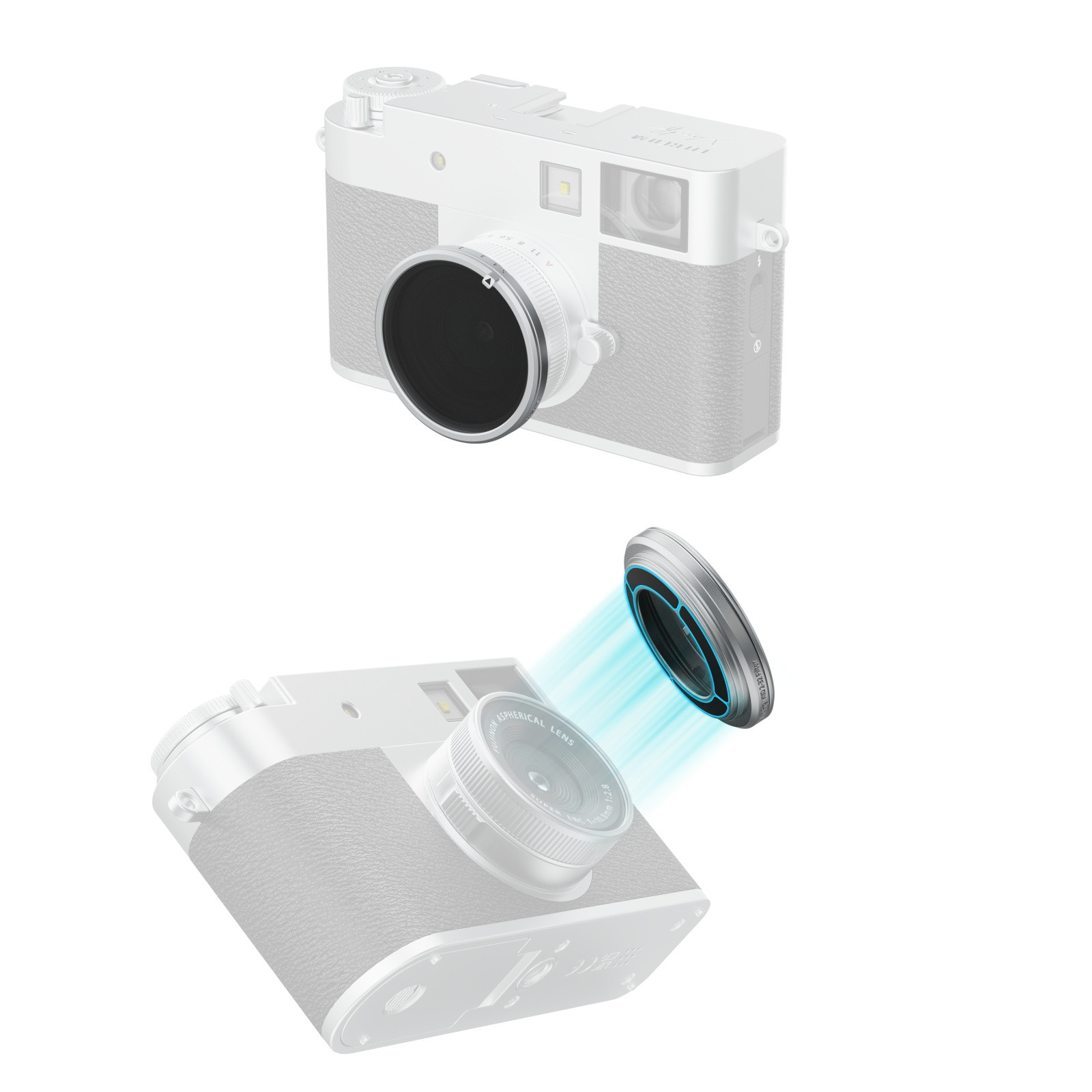 SmallRig Magnetic VND Filter ND2 - ND32 for FUJIFILM X half (Silver) 5391
