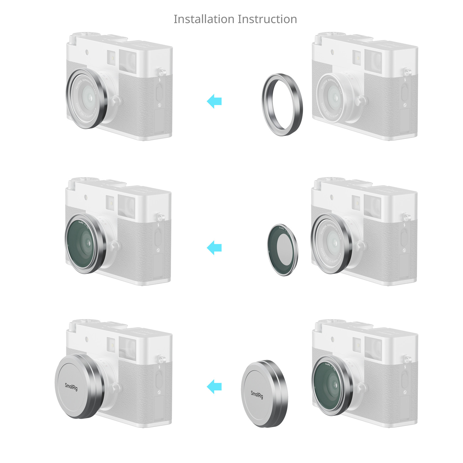 SmallRig Magnetic UV Filter for FUJIFILM X half (Silver) 5392B