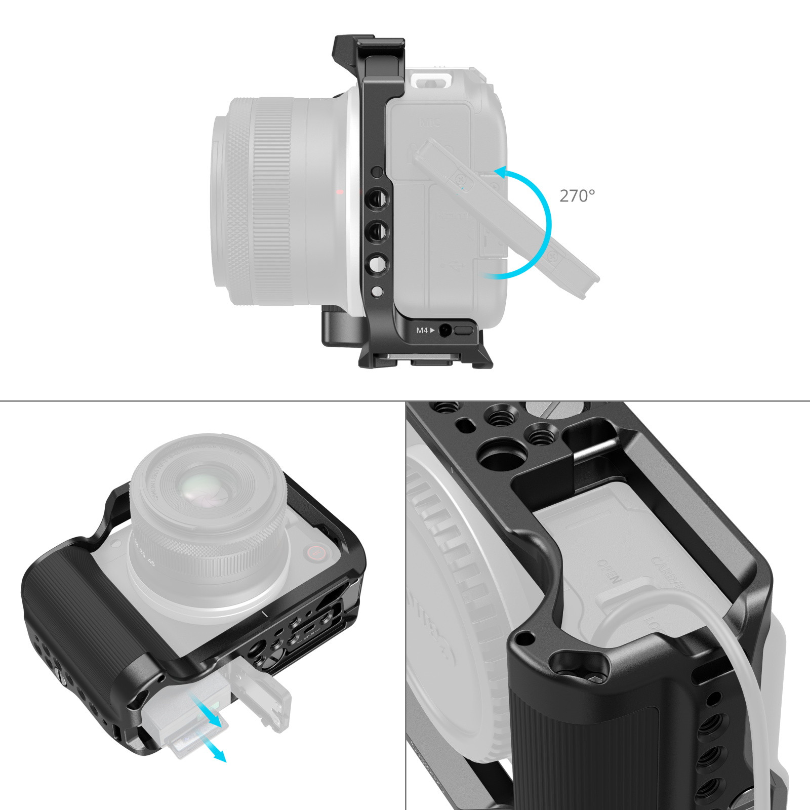 SmallRig Cage for Canon EOS R50 V (Black) 5427