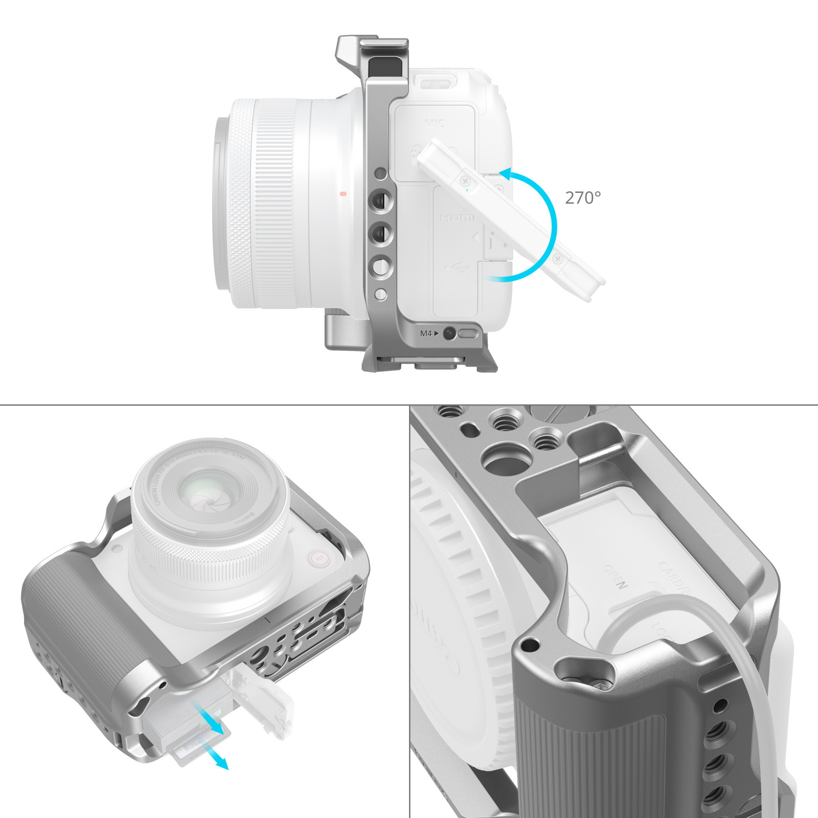 SmallRig Cage for Canon EOS R50 V (Silver) 5428