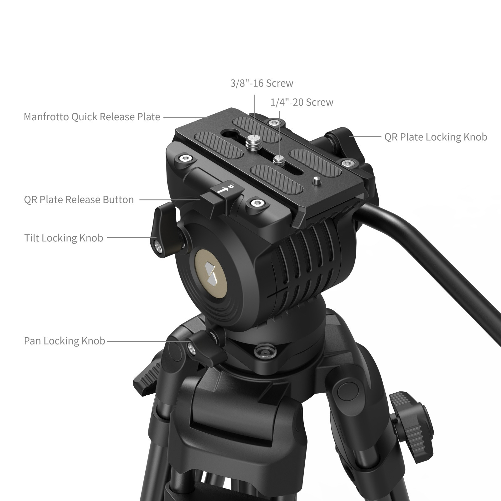 SmallRig AD14 Heavy-Duty Aluminum Alloy Tripod 5440