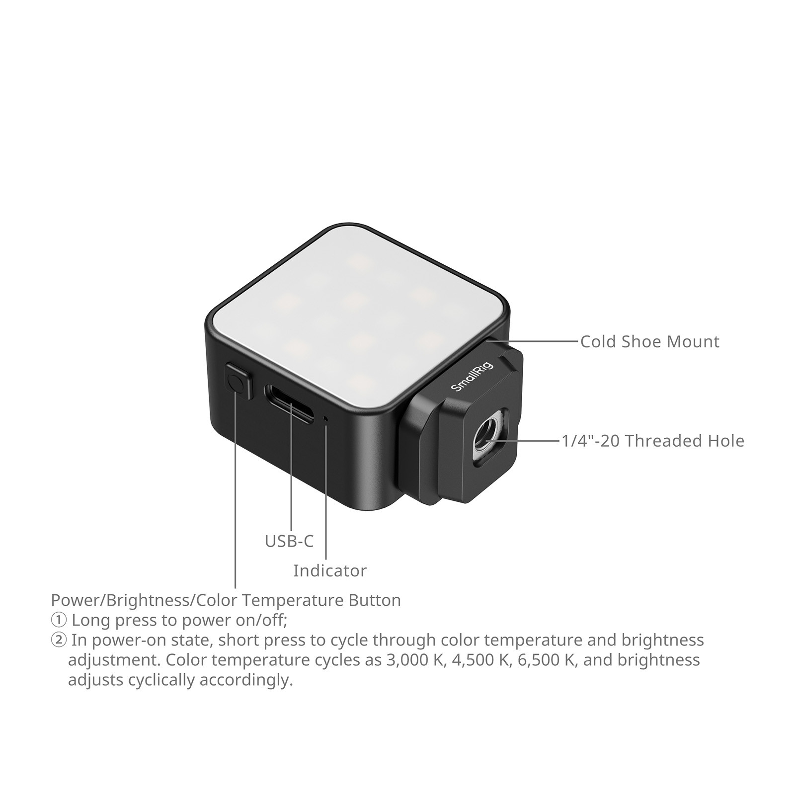 SmallRig Fill Light for Action Cameras 5446C