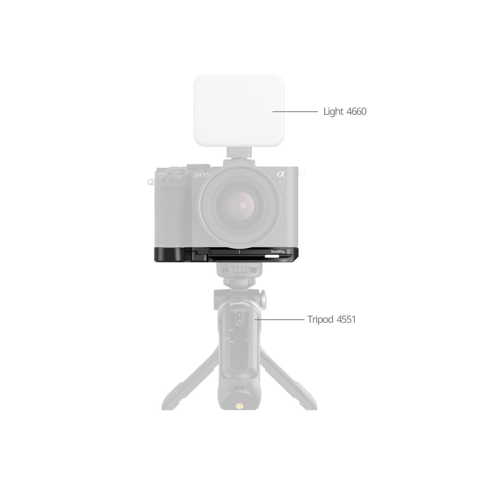 SmallRig Baseplate with Airtag Slot for Sony Alpha 7C II / Alpha 7CR (Black) 5481