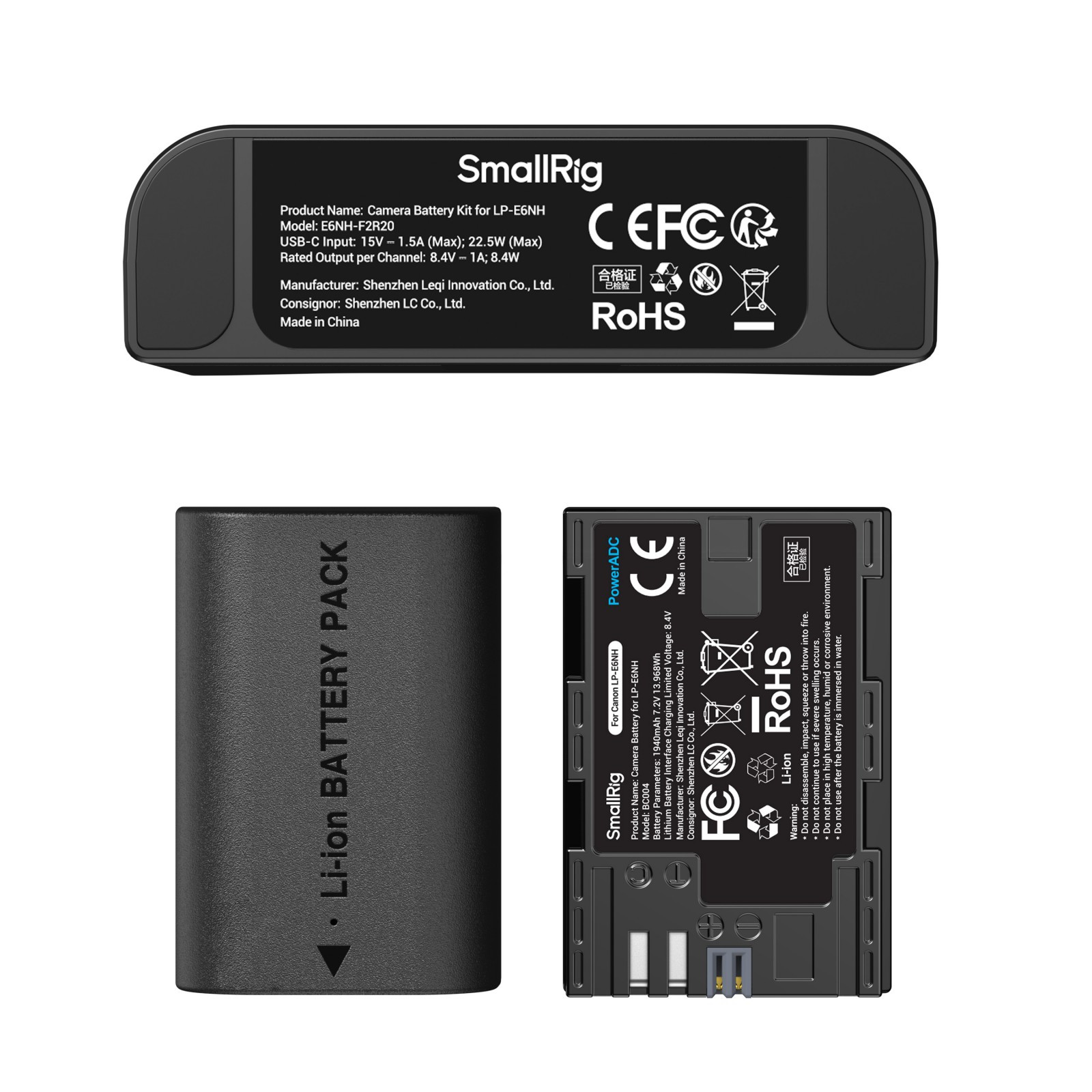 SmallRig Turbo Charging Kit for LP-E6NH Camera Batteries 5484