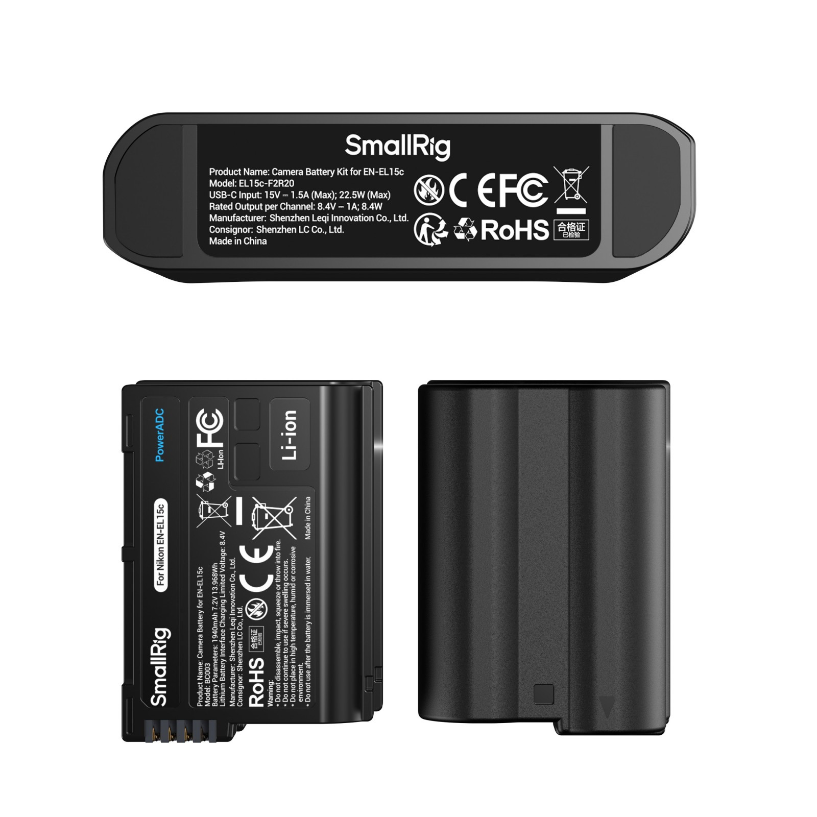 SmallRig Turbo Charging Kit for EN-EL15c Camera Batteries 5486