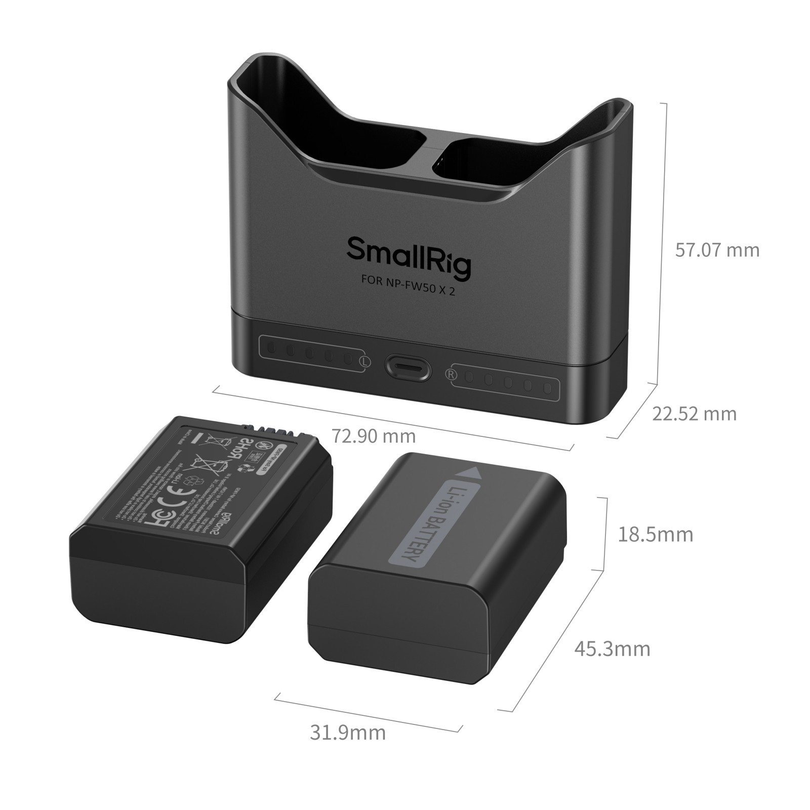 SmallRig Turbo Charging Kit for NP-FW50 Camera Batteries 5488