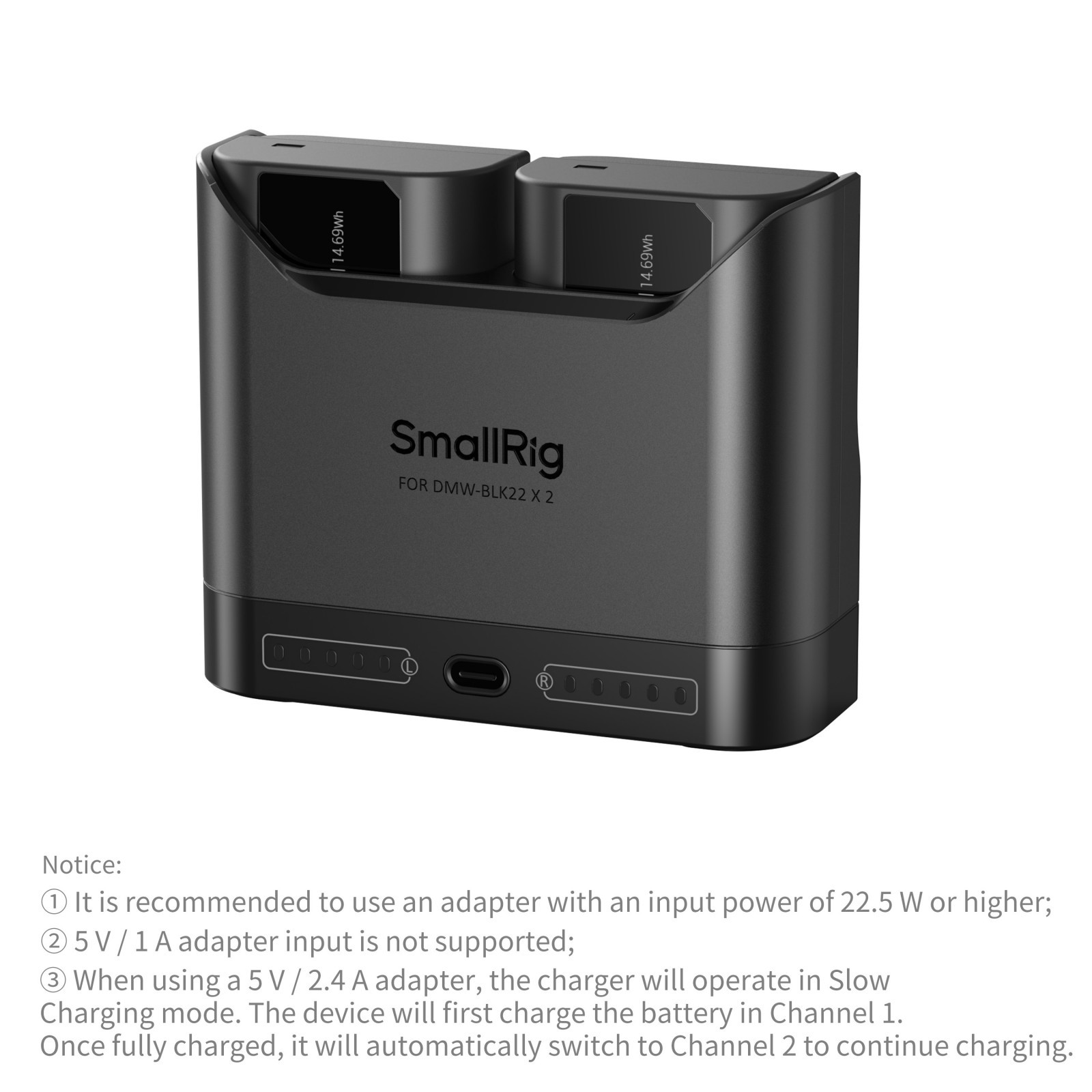 SmallRig Camera Battery Charger for DMW-BLK22 5492