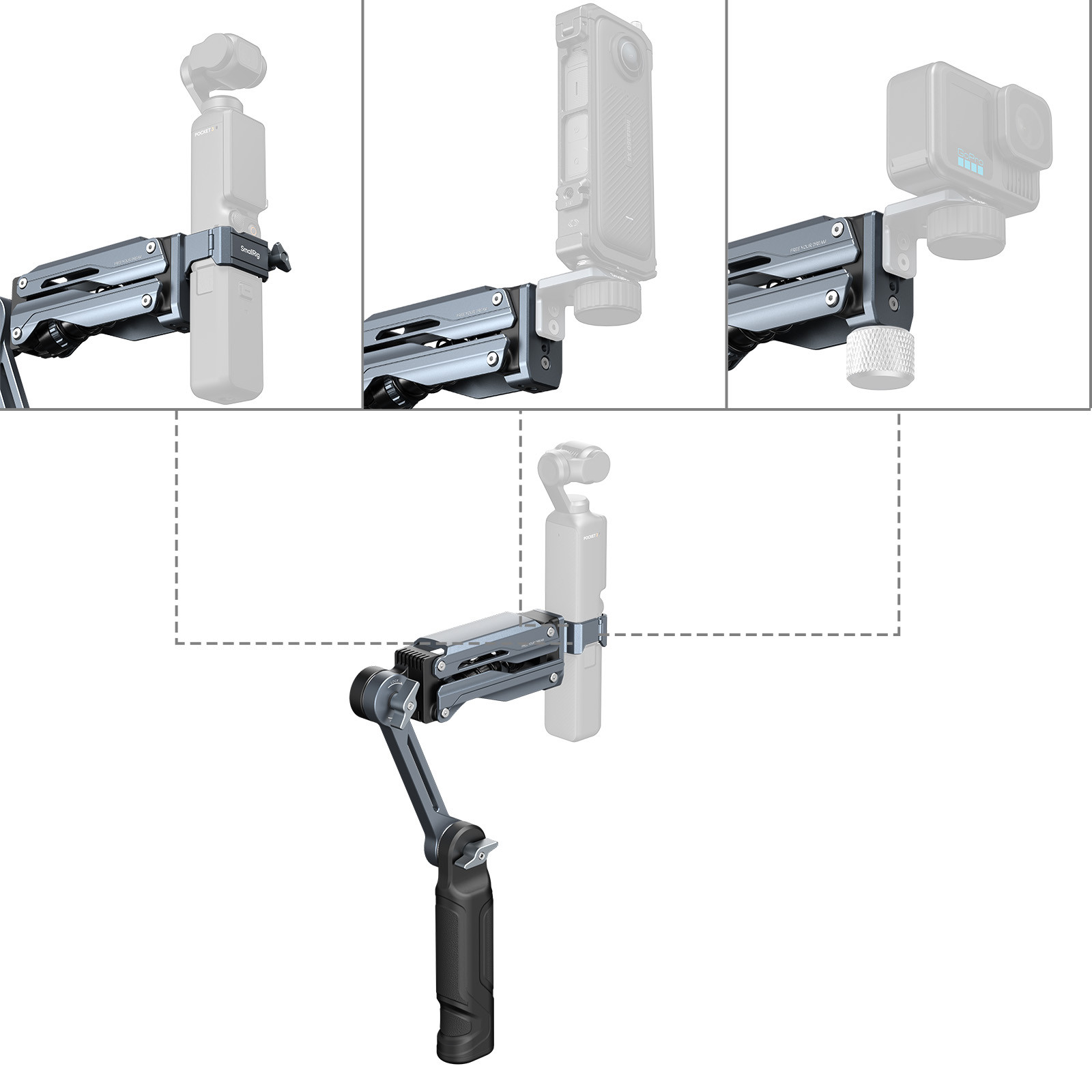 SmallRig Handheld Shock Absorber Arm for DJI Osmo Pocket 4 / Pocket 3 / GoPro HERO13 / Insta360 X5 5508