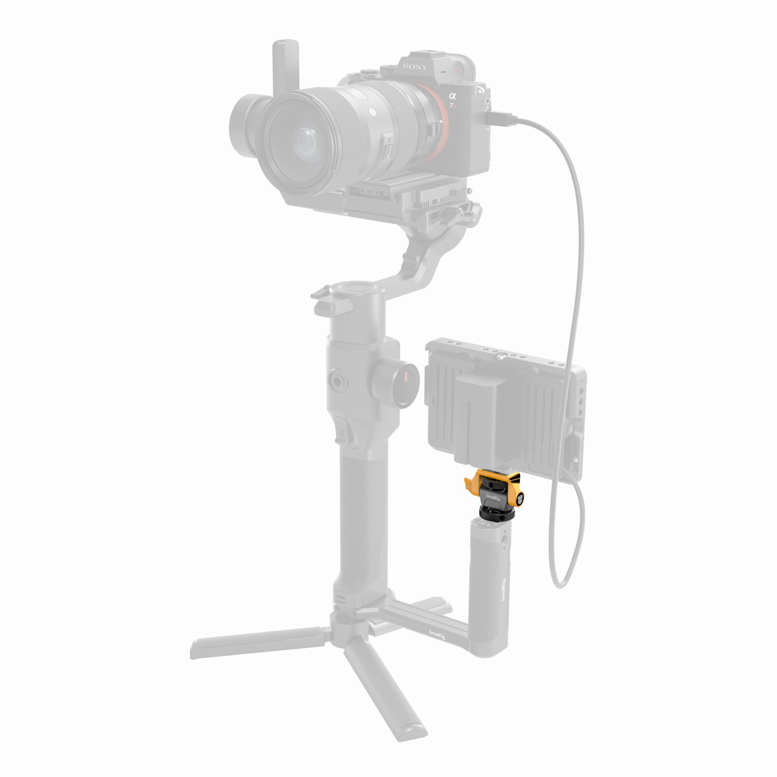 SmallRig Swivel and Tilt Adjustable Monitor Support with Cold Shoe (BumbleBee Edition) 5519