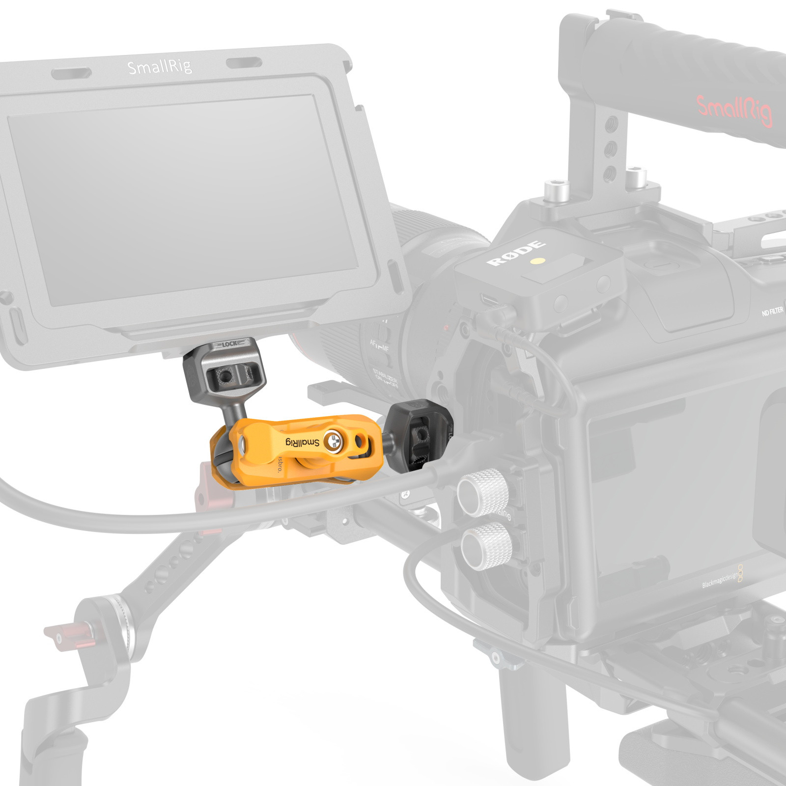 SmallRig Magic Arm Support with Dual Ball Heads (1/4”-20 Screws) (BumbleBee Edition) 5522