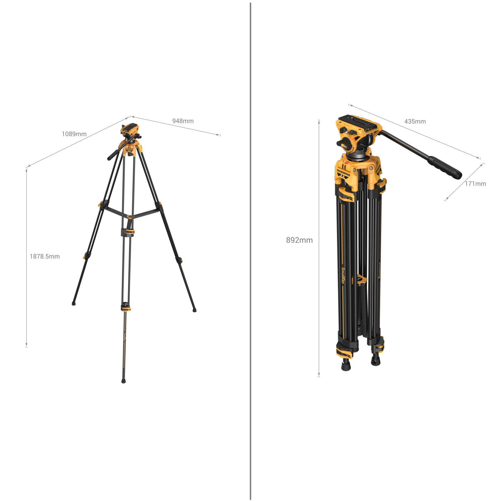 SmallRig Heavy-Duty Fluid Head Tripod AD-01 (BumbleBee Edition) 5523