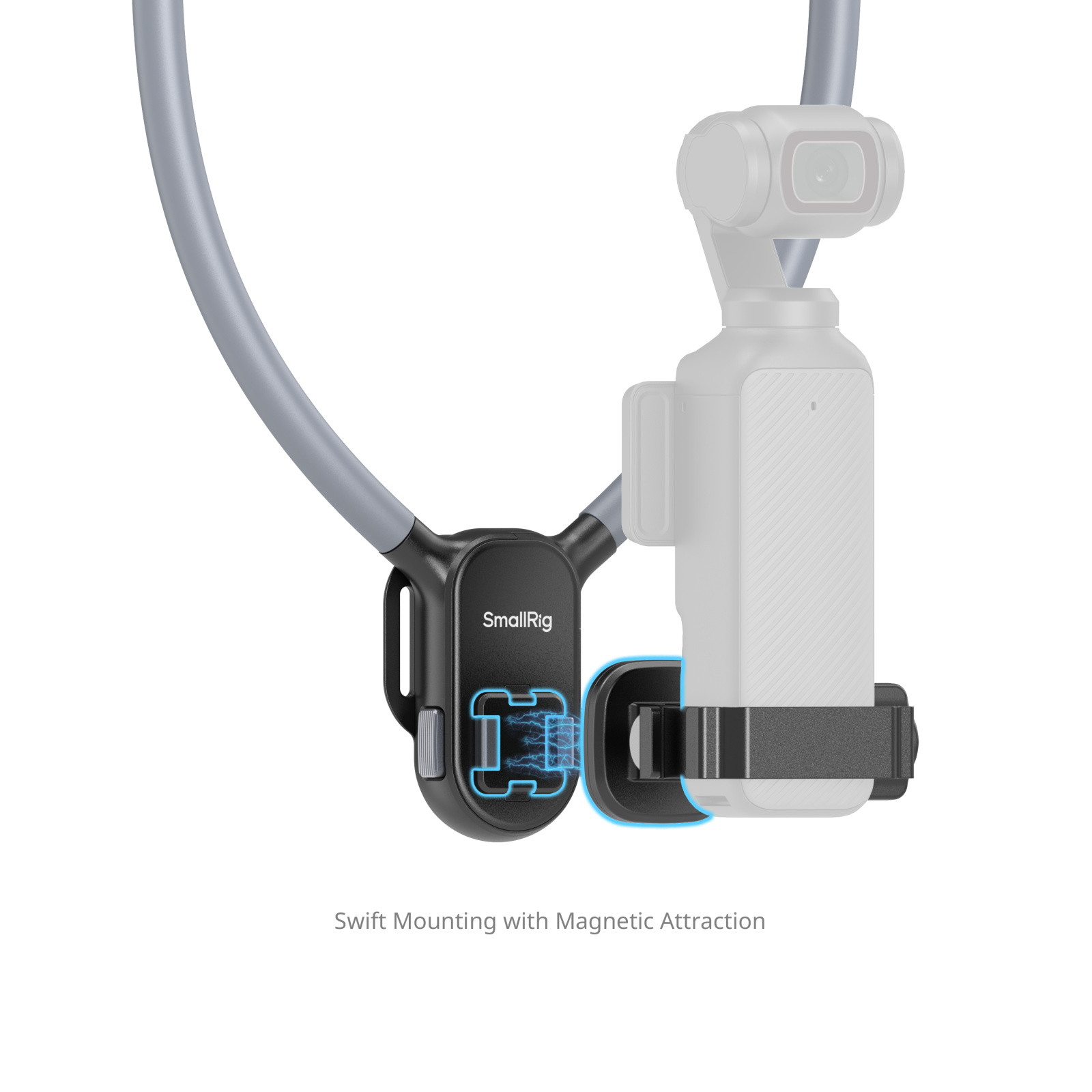 SMALLRIG Magnetic Neck Mount With Chest Strap - Hands-Free POV Mount For GoPro, DJI, Insta360 Action Cameras