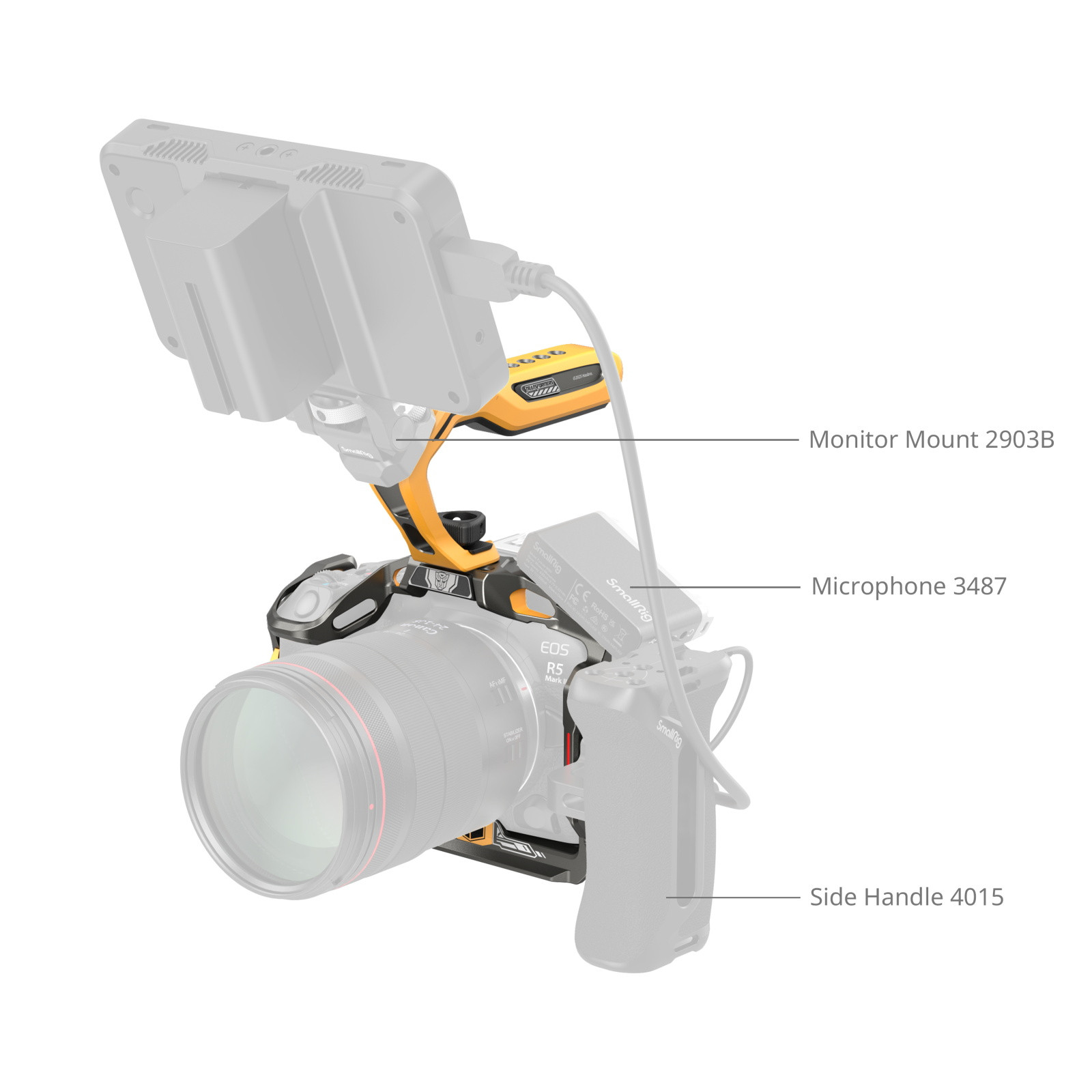 SmallRig "Black Mamba" Cage Kit for Canon EOS R5 Mark II (BumbleBee Edition) 5608