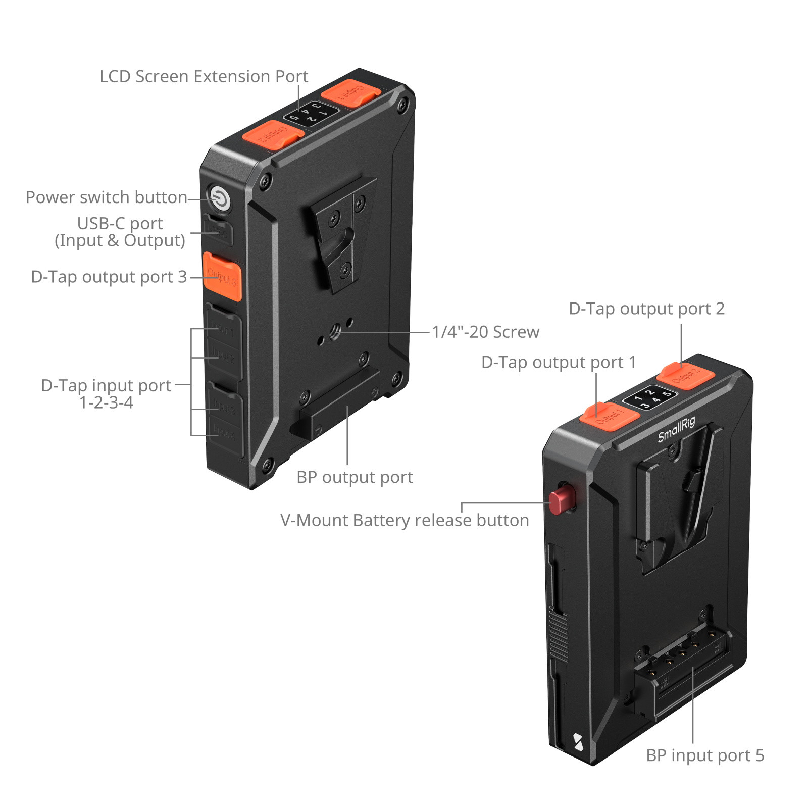 SmallRig Intelligent Power Management V-Mount Battery Mount Plate (Basic Edition) 5653