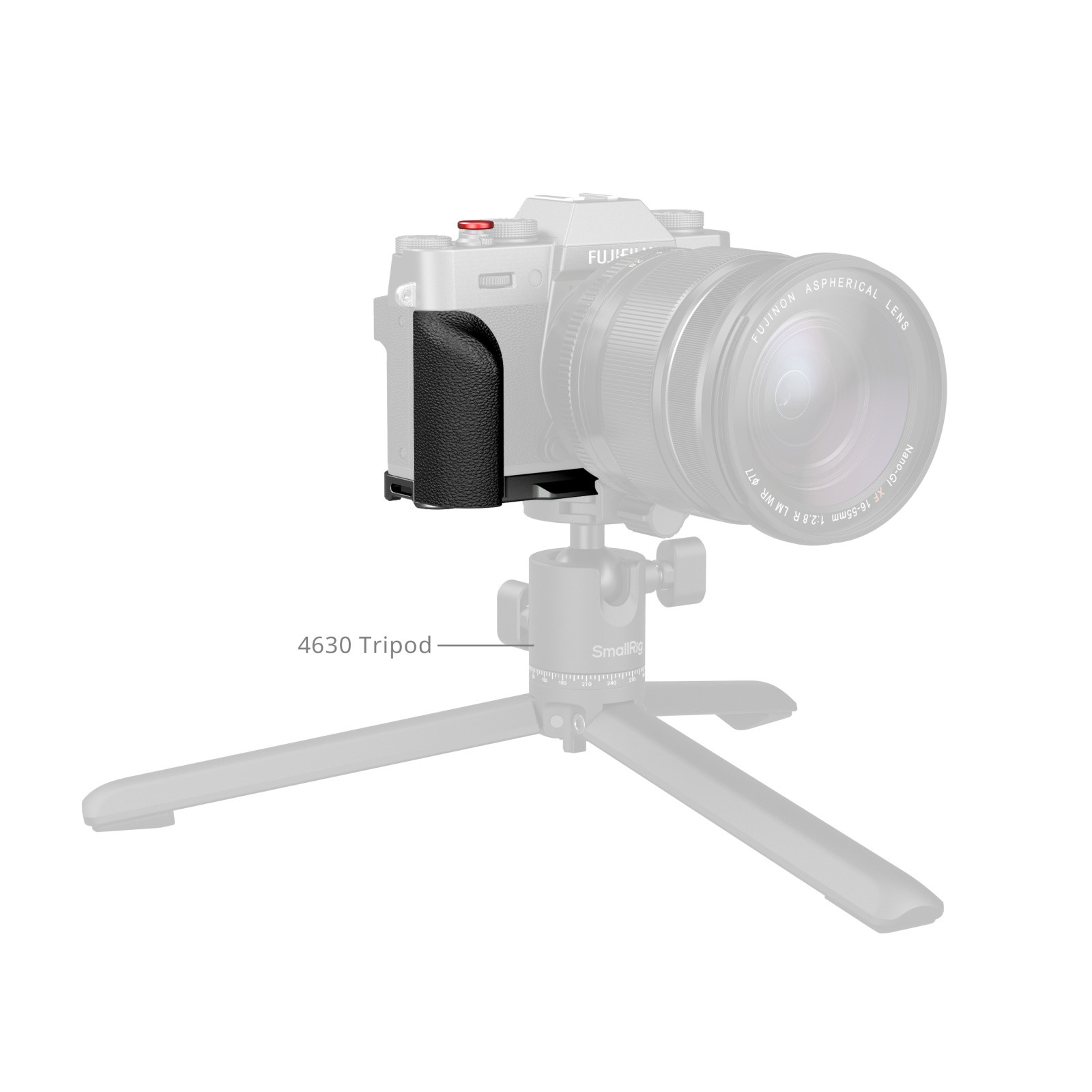 SmallRig L-Shaped Mount Plate with Silicone Handle for FUJIFILM X-T30 / X-T30 II / X-T30 III (Charcoal Silver) 5665