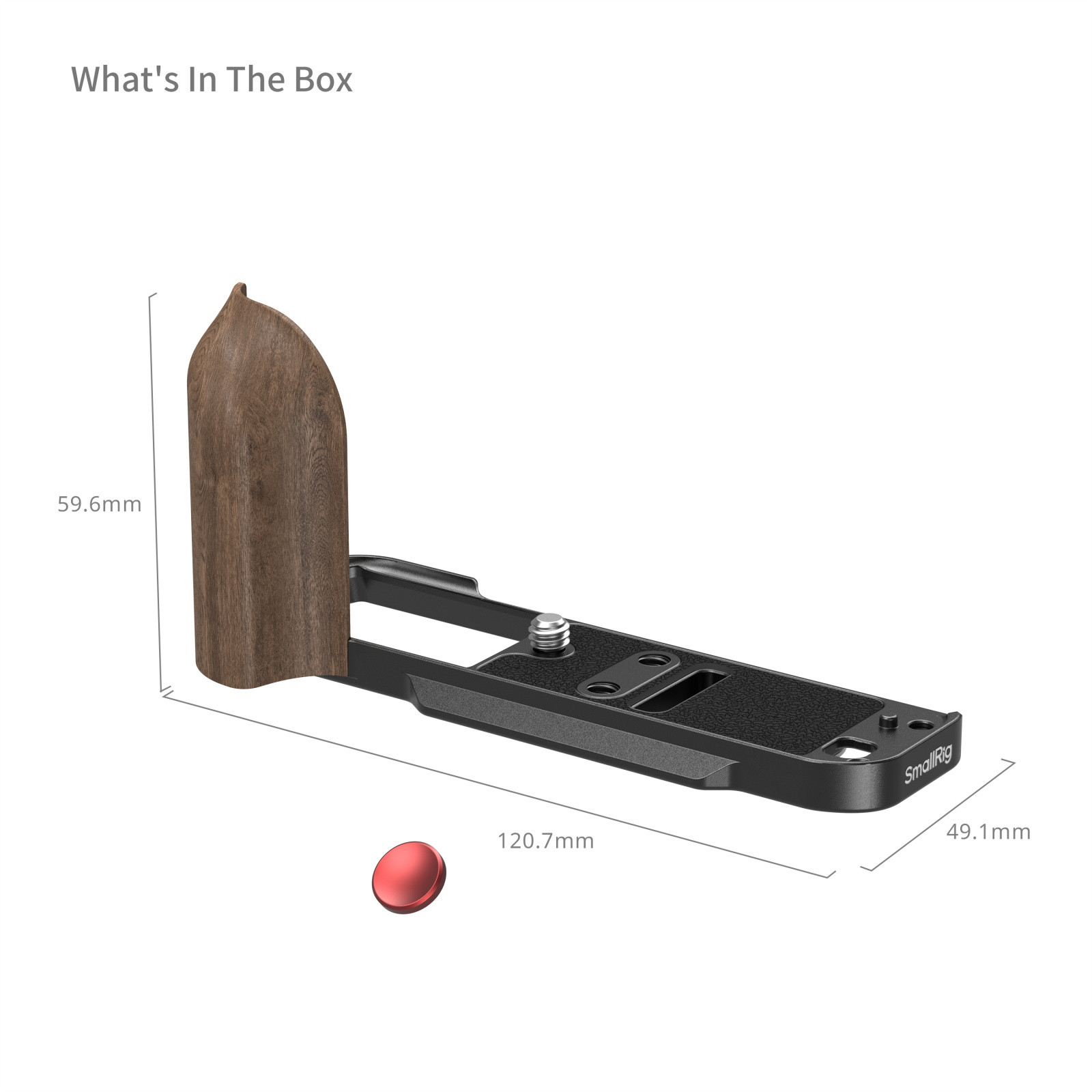 SmallRig L-Shaped Mount Plate with Wooden Handle for FUJIFILM X-T30 / X-T30 II / X-T30 III (Black) 5666