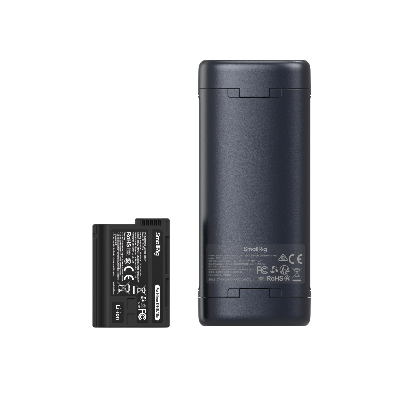 SmallRig Portable Charger Case Kit for EN-EL15c Camera Batteries 5697