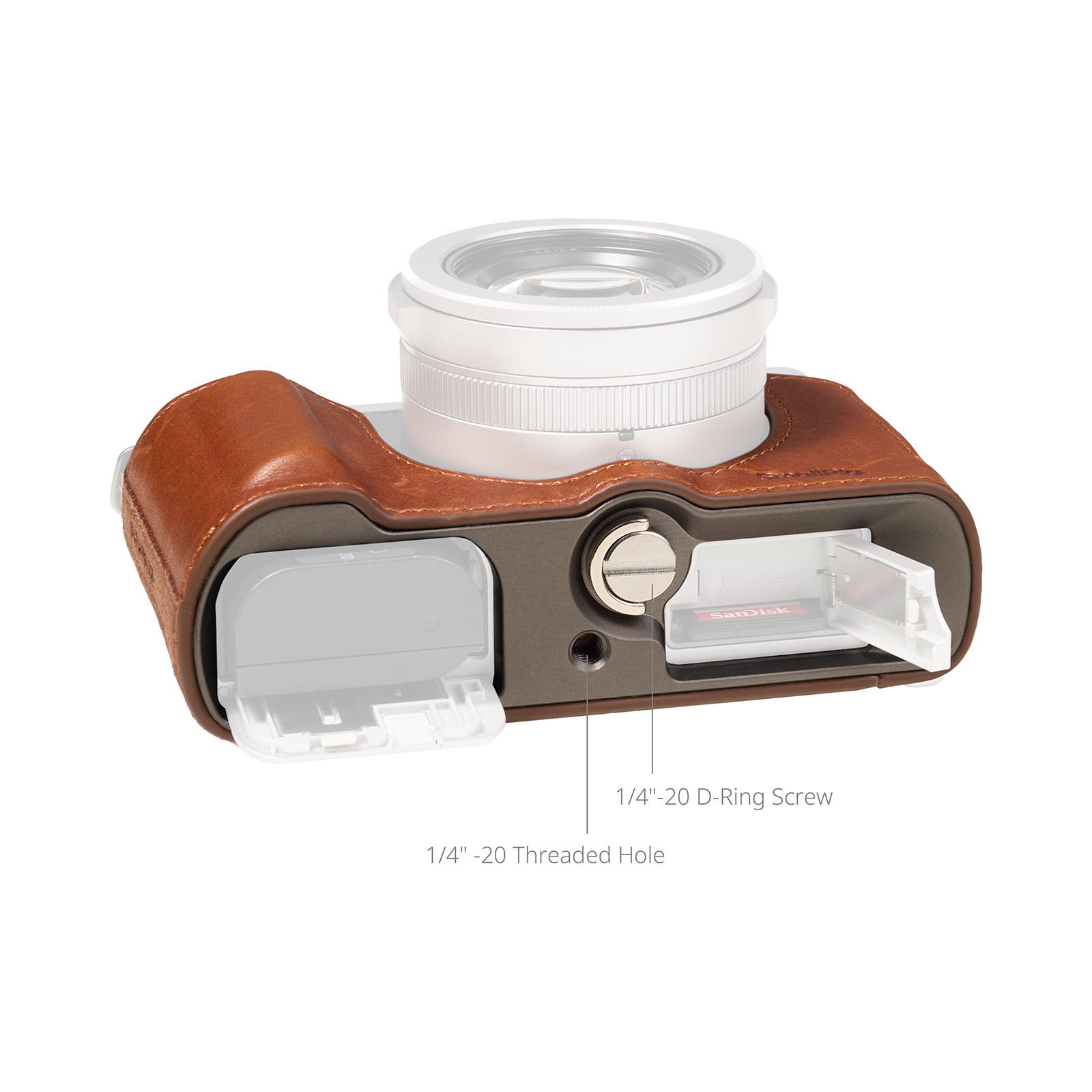 SmallRig Leather Half Case for Panasonic LUMIX L10 (Brown) 5699