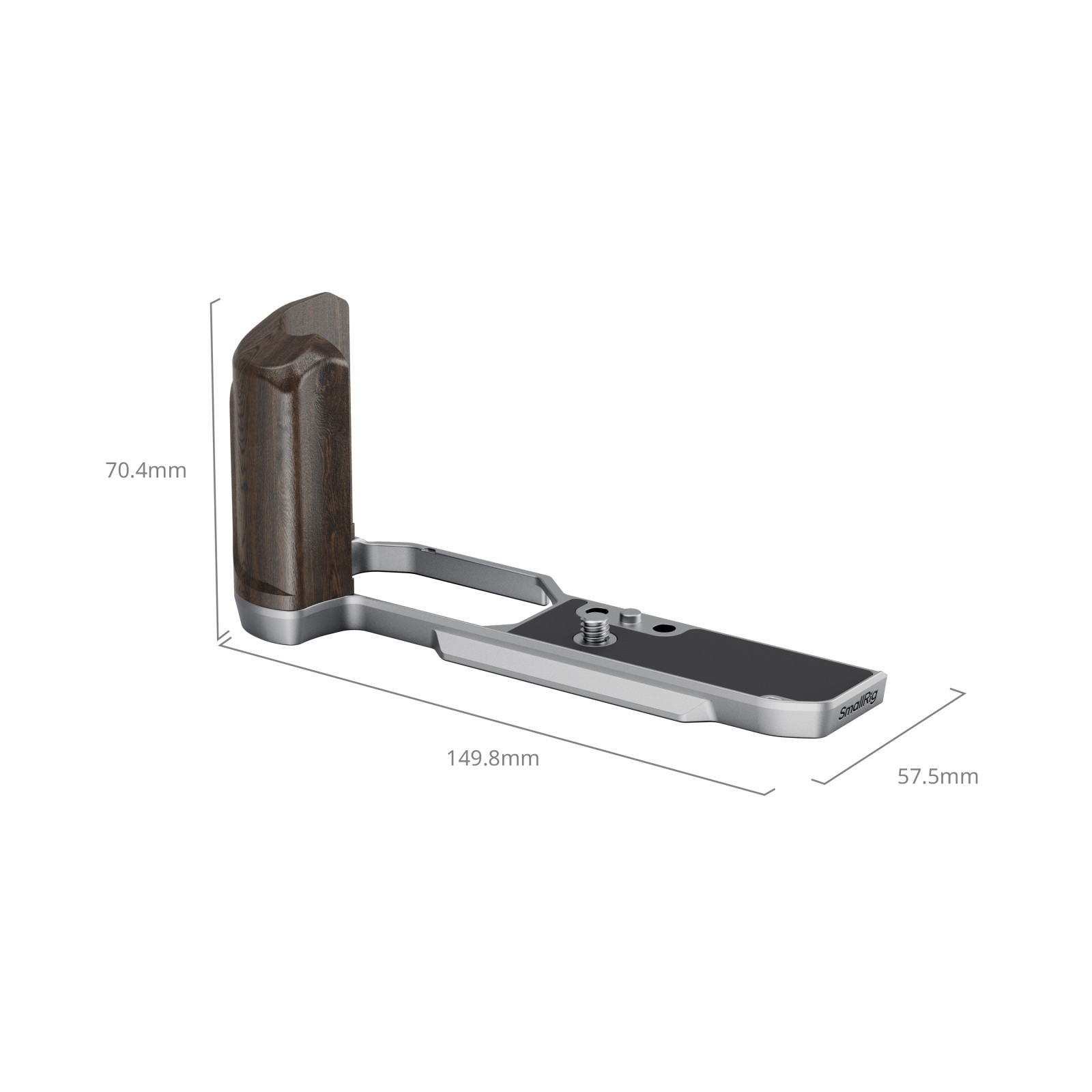SmallRig L-Shaped Mount Plate with Wooden Handle for Nikon Z f (Silver) 5707