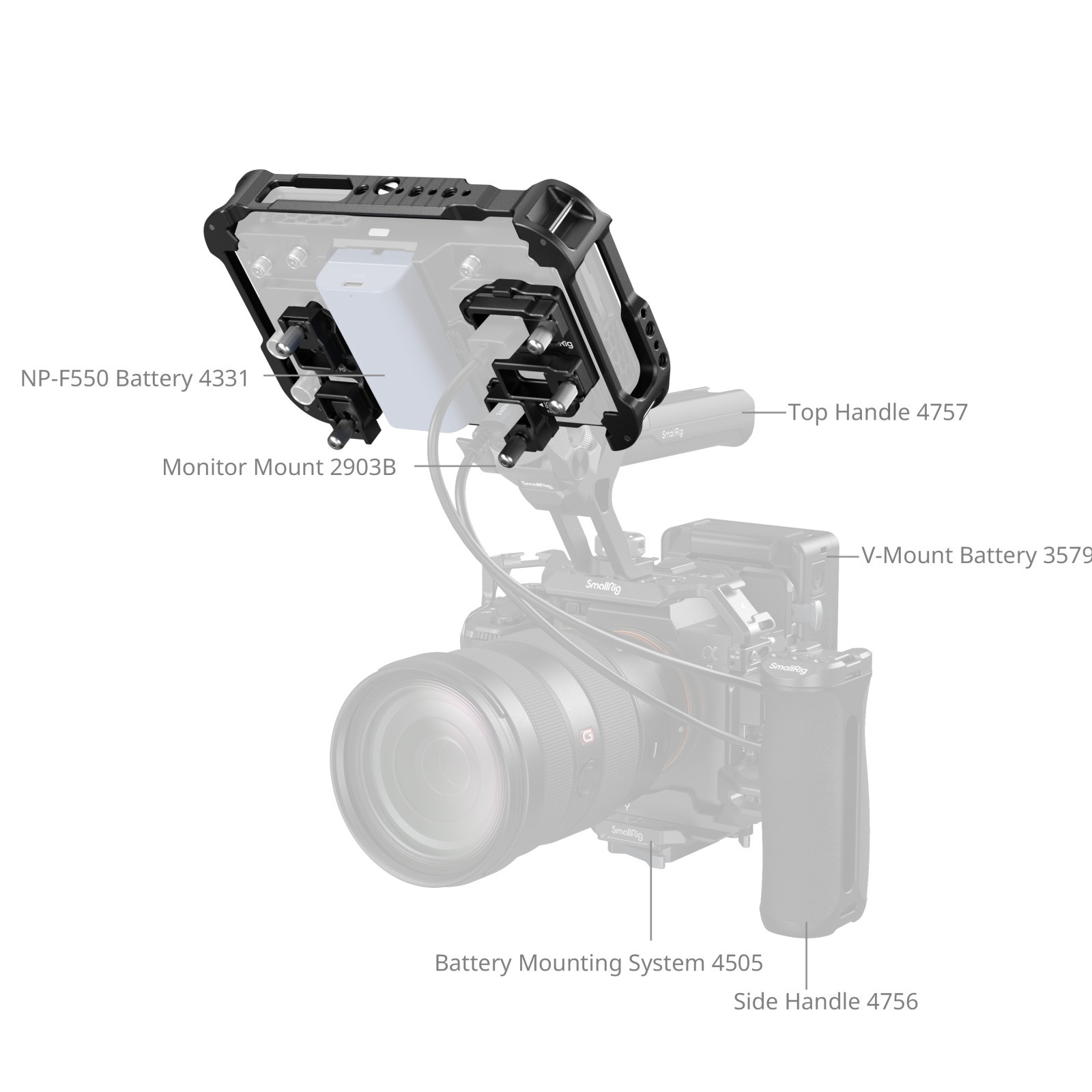 SmallRig Monitor Cage Kit for Atomos Ninja TX 5708