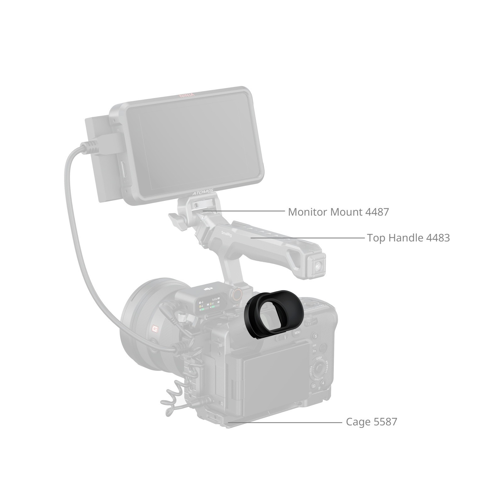 SmallRig Horizontal-to-Vertical Camera Viewfinder Eyecup for Sony FX2 5713