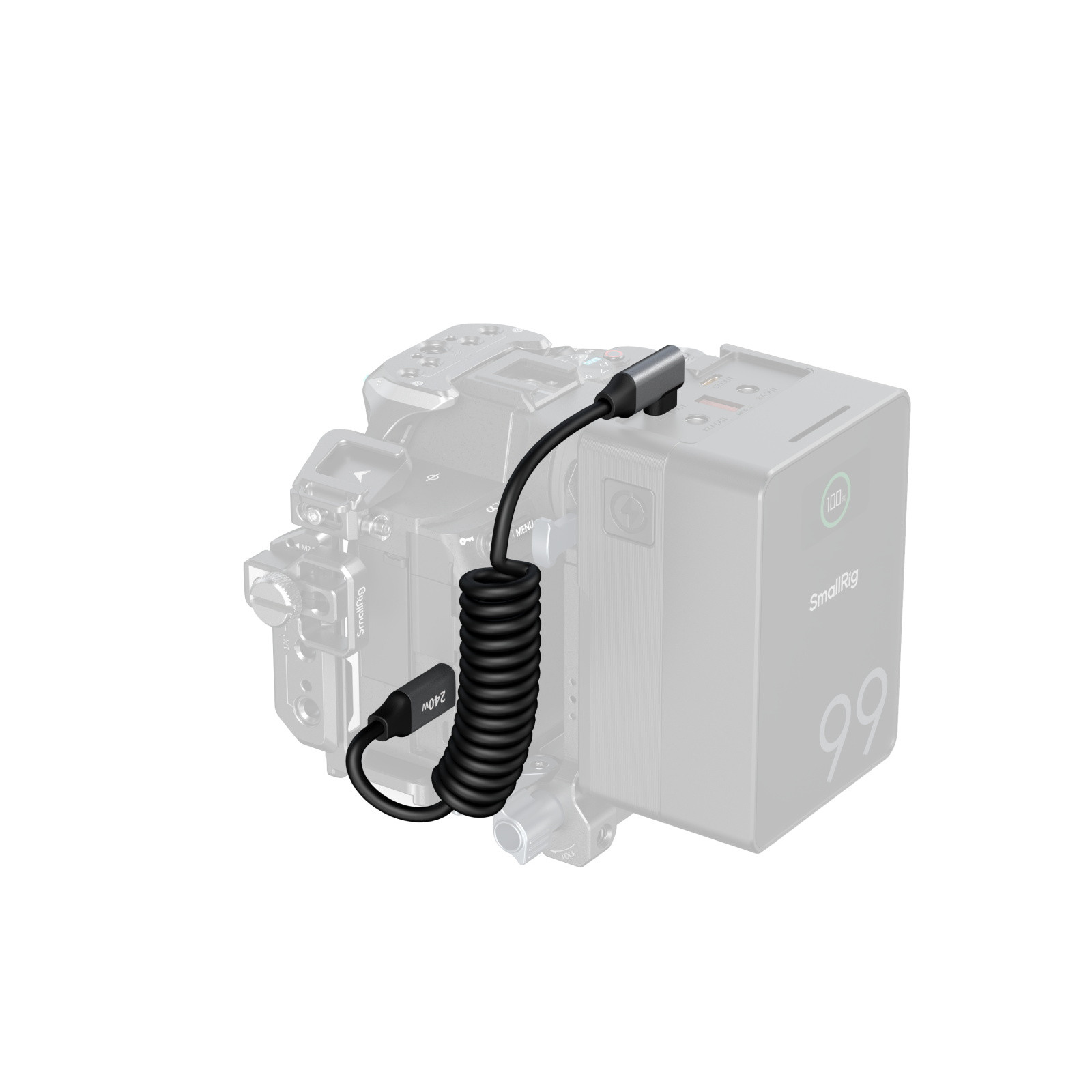 SmallRig USB-C Coiled Data Cable (Straight to Angled) 5730