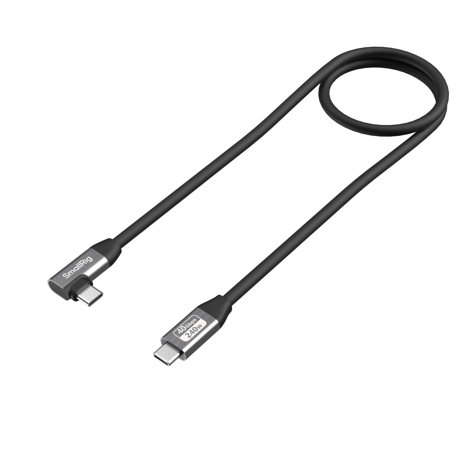 SmallRig USB-C Data Cable (Straight to Angled, 100cm / 39.4in) (40Gbps + 240W + 8K) 5732