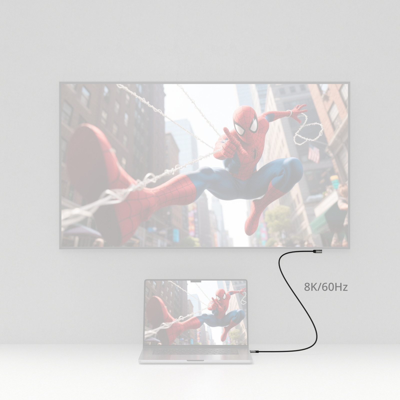 SmallRig USB-C Data Cable (Straight to Angled, 100cm / 39.4in) (40Gbps + 240W + 8K) 5732