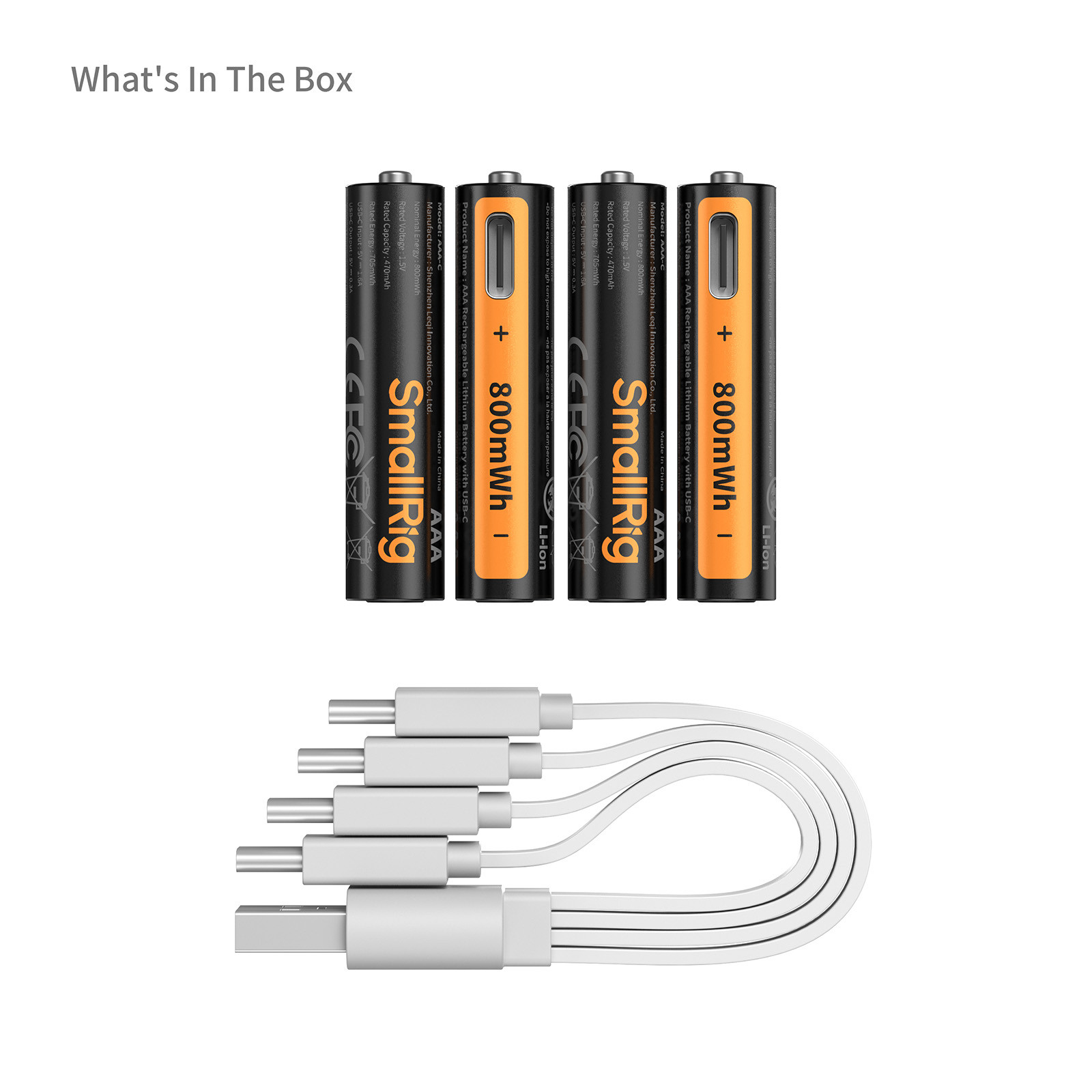 SmallRig AAA Rechargeable Lithium Battery with USB-C 5769