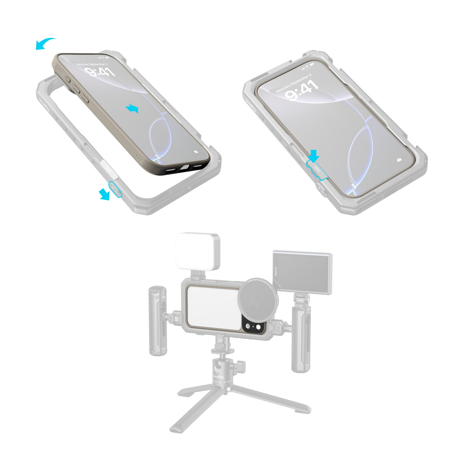 SmallRig FilMov Lightweight Photography Bumper Case for iPhone 17 Pro (Gray) 5791