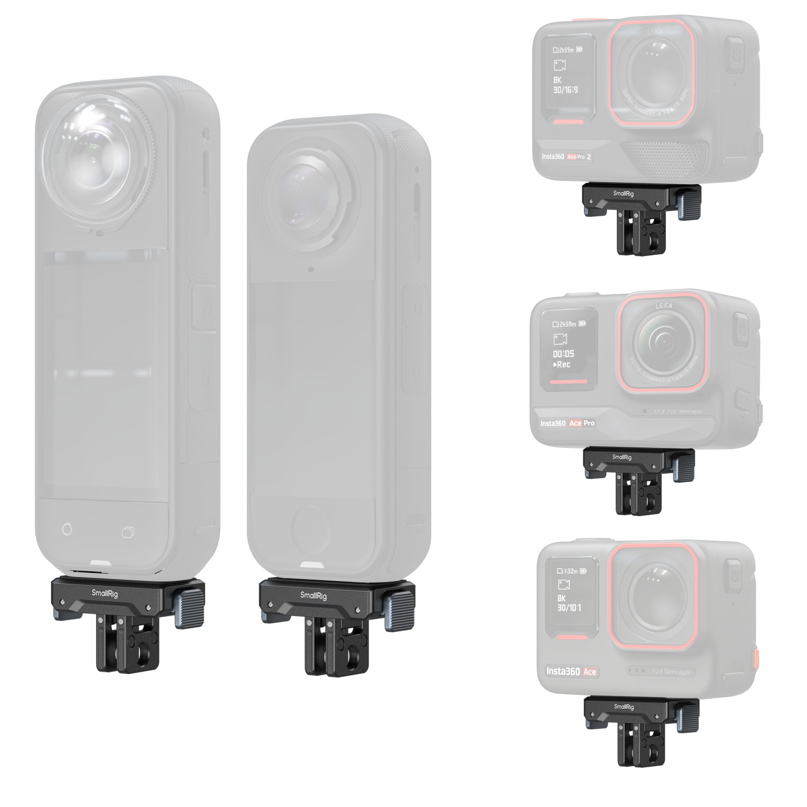 SmallRig Quick Release Mount Adapter for Insta360 X5 / X4 Air / Ace Pro 2 / Ace Pro / Ace 5814