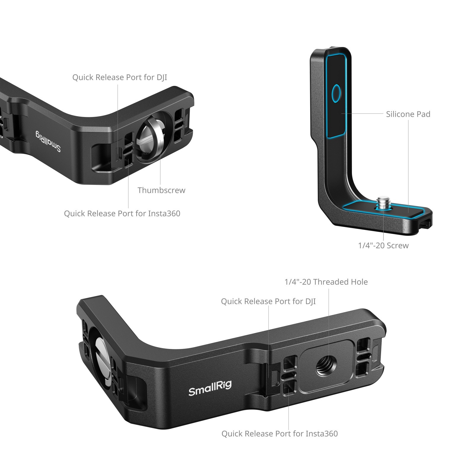 SmallRig Vertical-to-Horizontal Mount Support for X5 / X4 Air / X4 / X3 5824