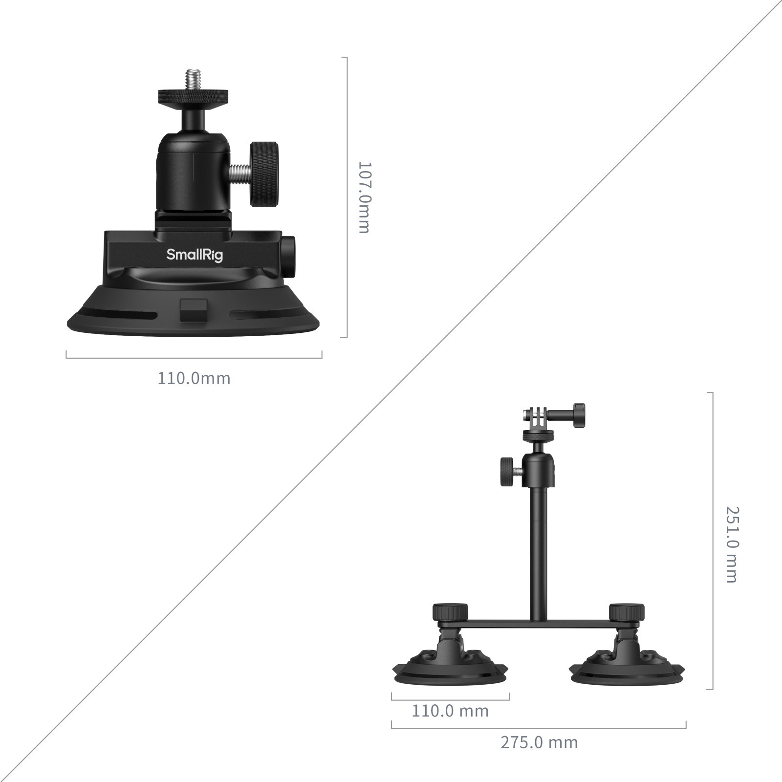 SmallRig Vehicle Suction Cup Support Kit for Action Cameras 5843