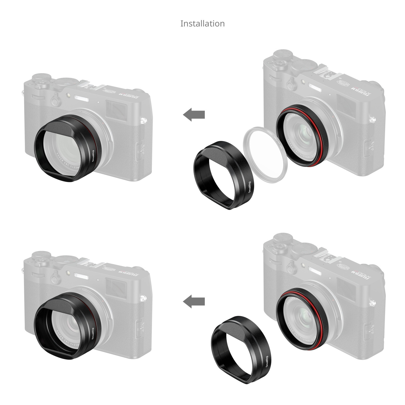 SmallRig Lens Hood for FUJIFILM X100VI / X100V (Black) 5848
