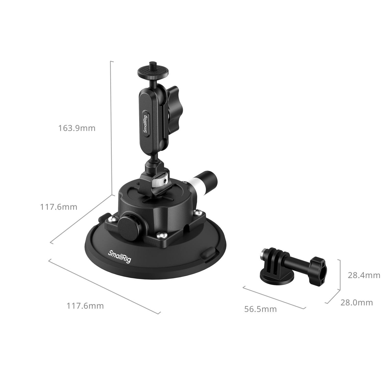 SmallRig 4.5" Suction Cup Mount for Action Cameras 5855