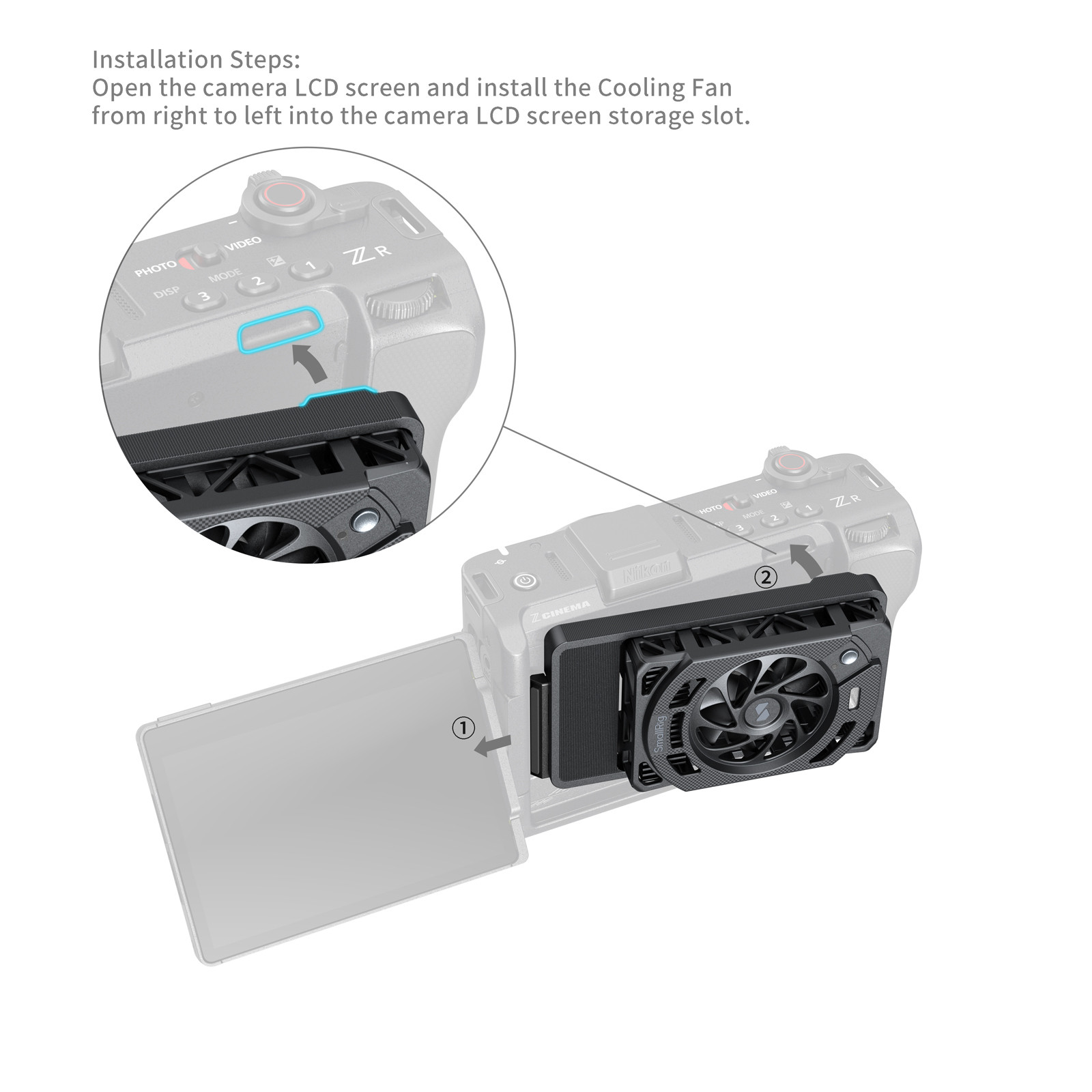 SmallRig Cooling Fan for Nikon ZR 5874