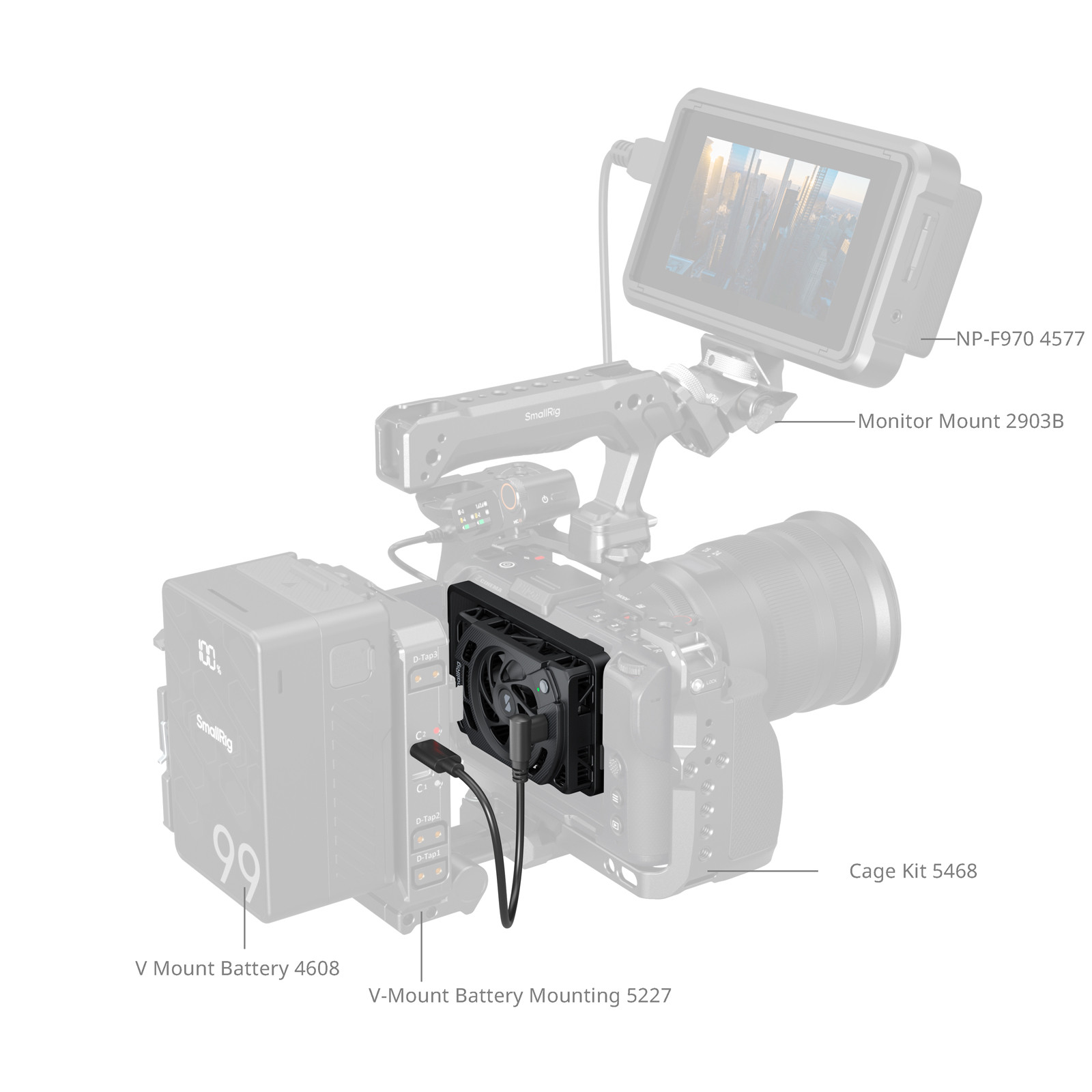 SmallRig Cooling Fan for Nikon ZR 5874