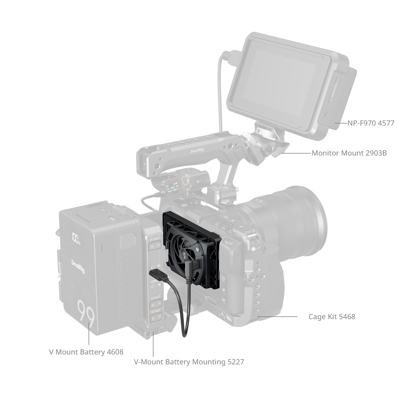 SmallRig Cooling Fan for Nikon ZR 5874