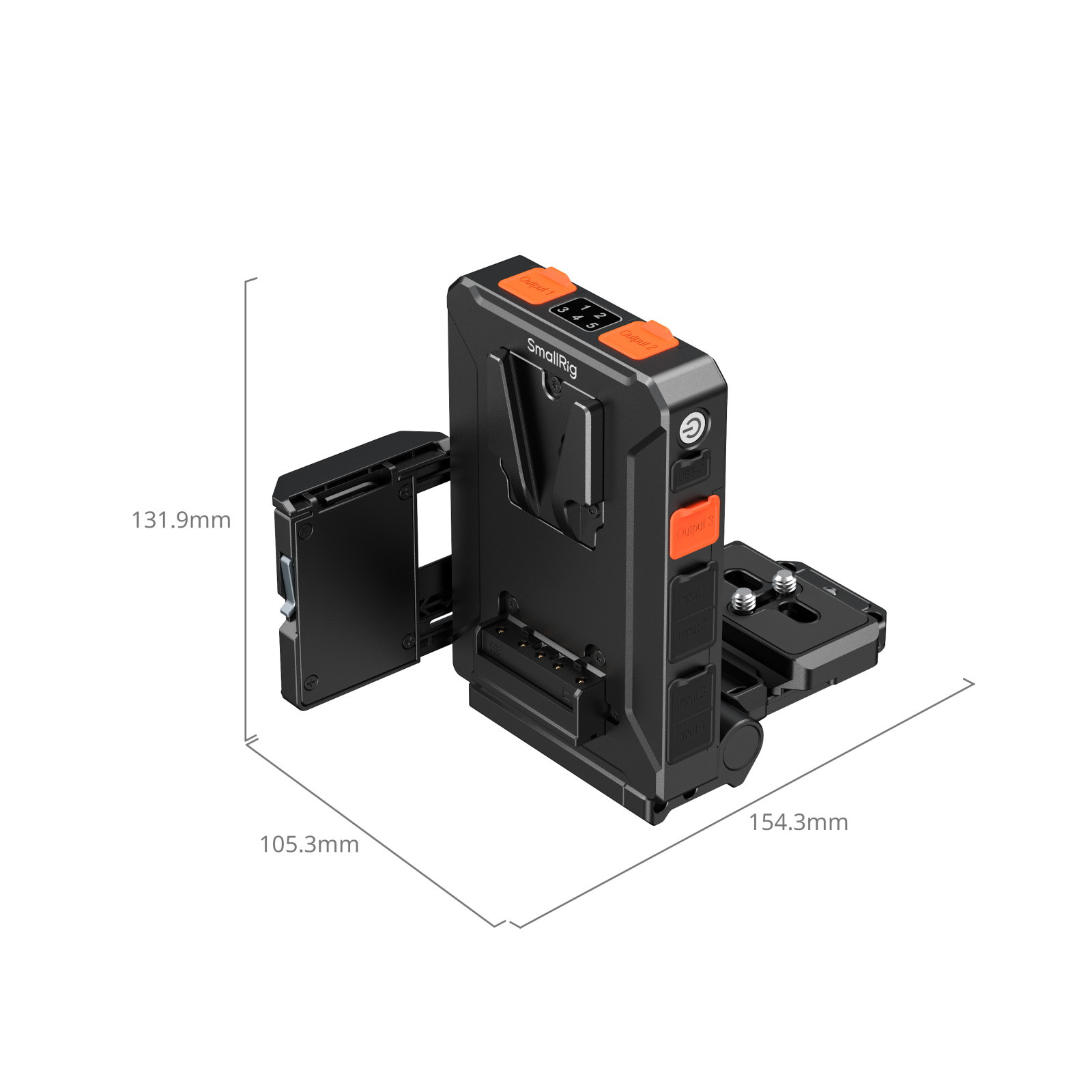 SmallRig Intelligent Power Management V-Mount Battery Plate Compatible with Arca-Swiss Quick Release Plate 5899