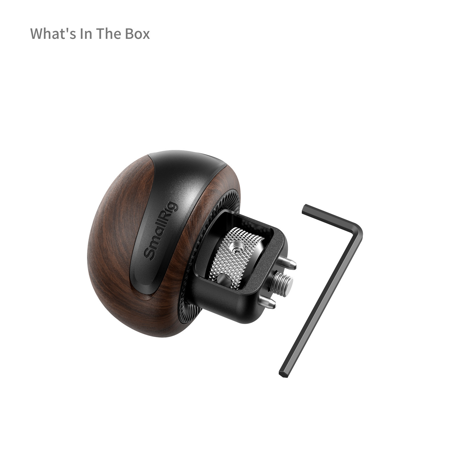 SmallRig mini Wooden Side Handle with 1/4''-20 Locating Screw 5926